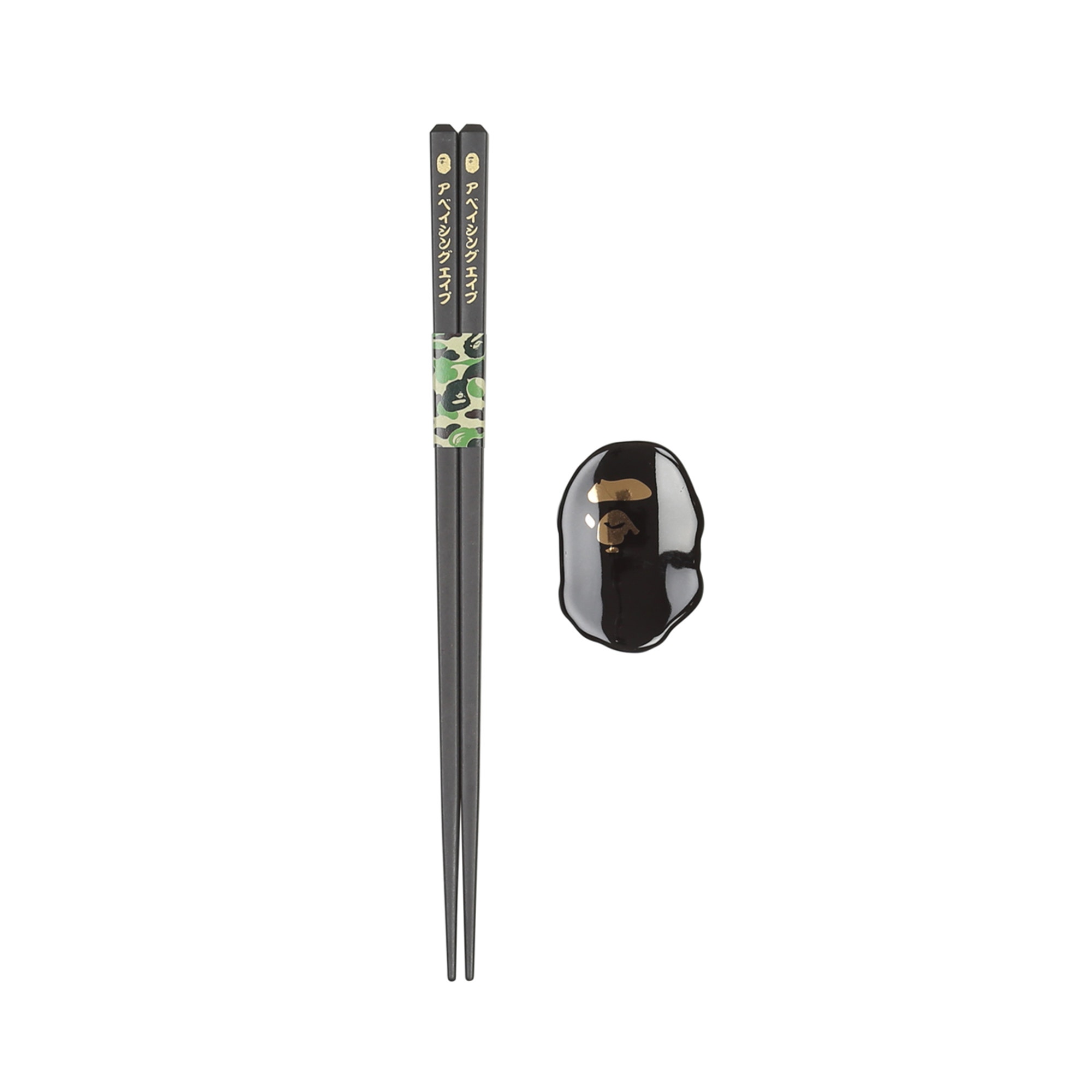 Ape Head Chopsticks&Chopsticks Rest - Black product photo
