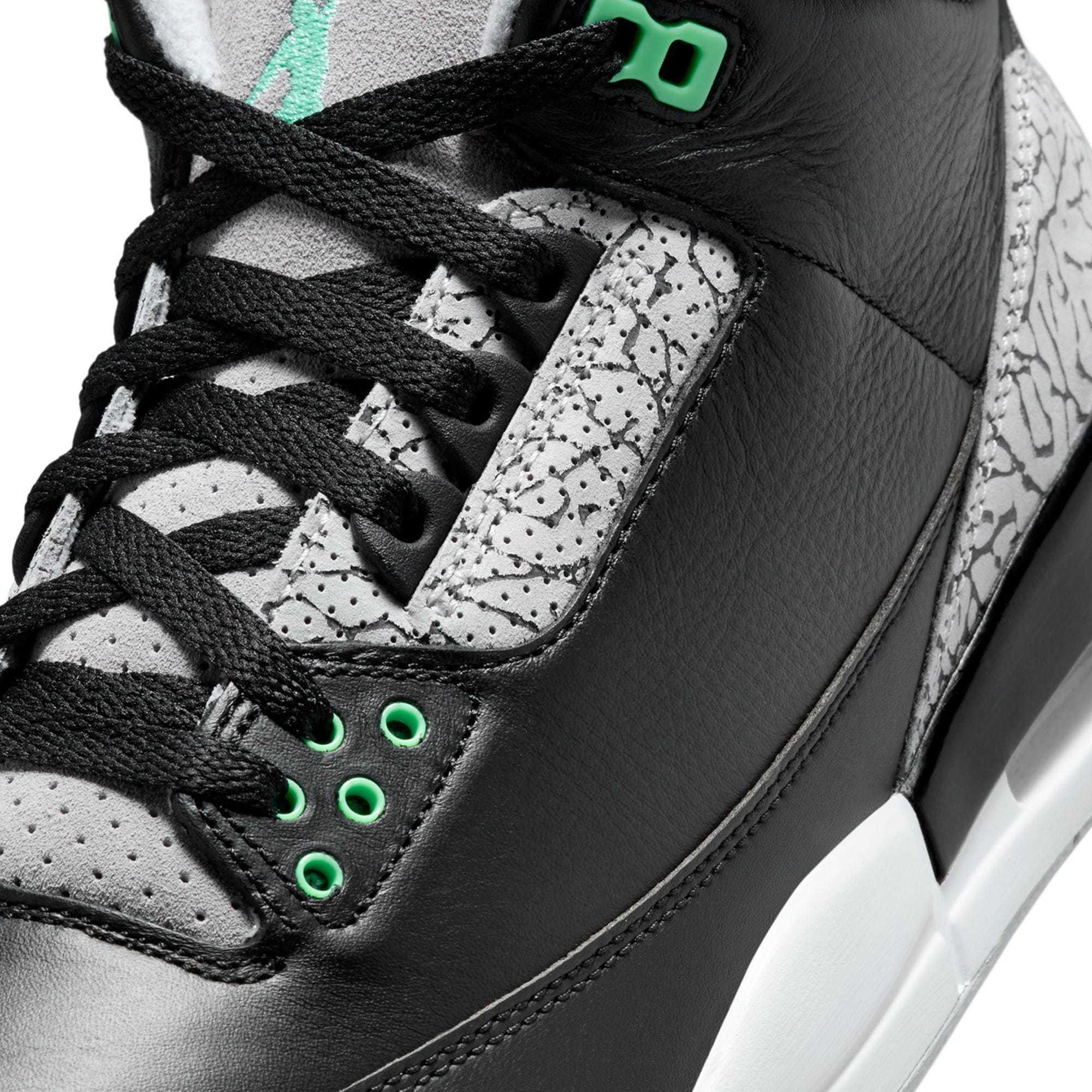 Air Jordan 3 Retro Black Green Glow