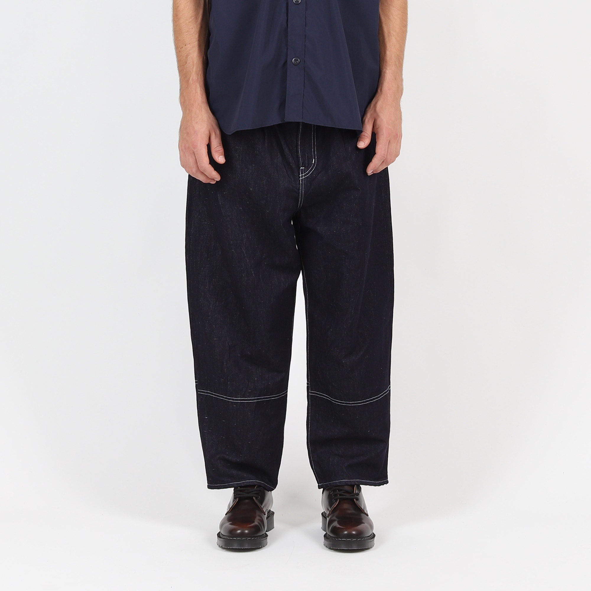 Cotton Linen Denim Pant - Navy product photo