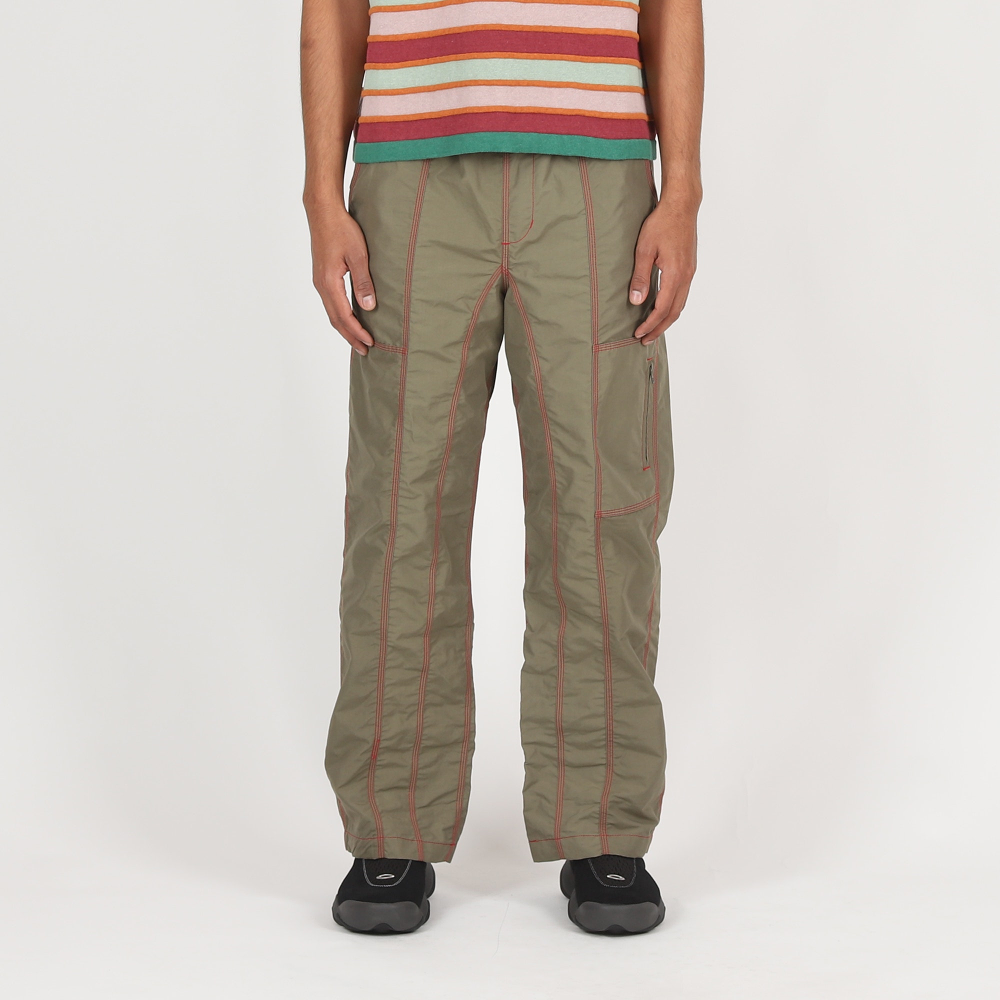 Triple Needle Bishop Pant - Grey Green product photo