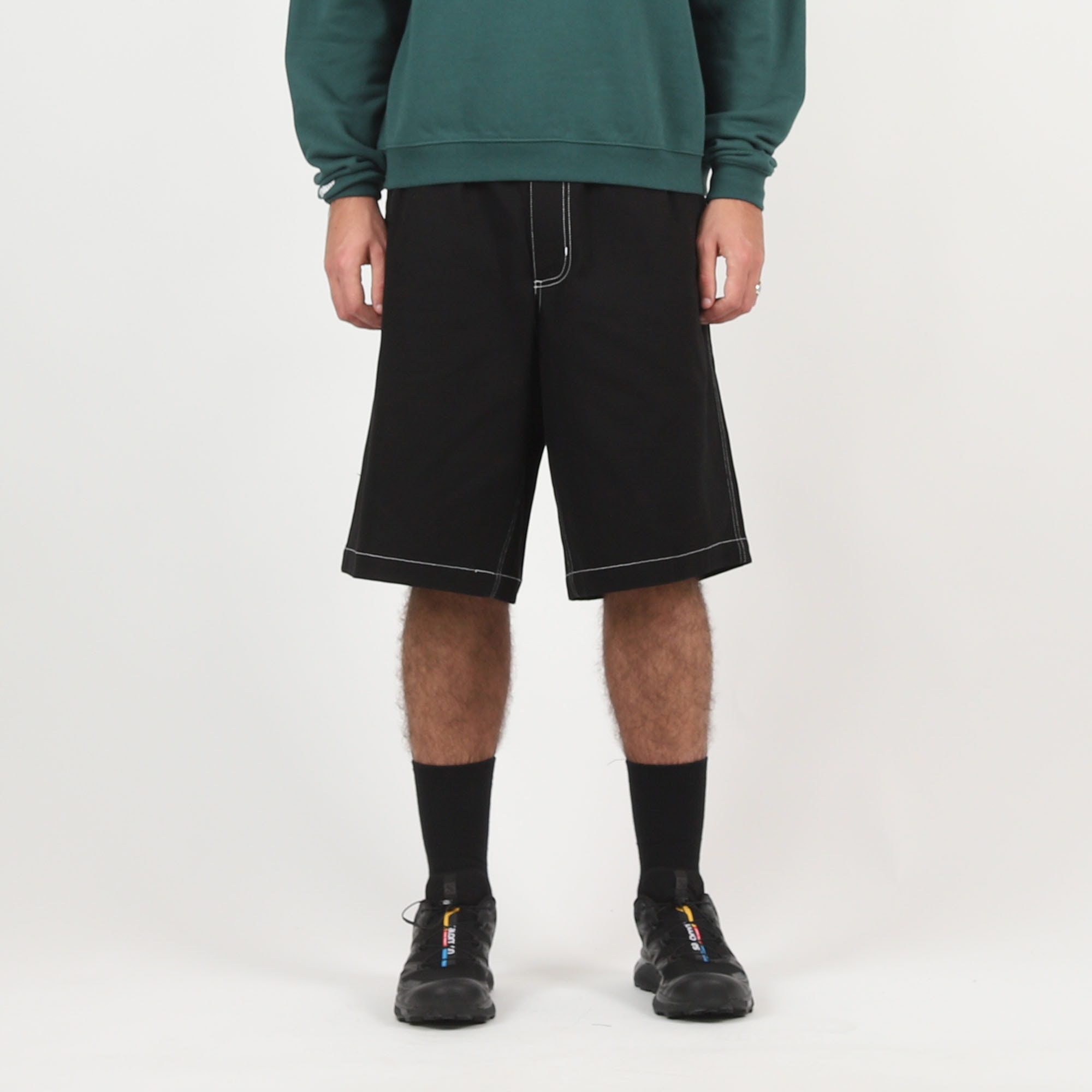 Contrast Stitch Short - Black product photo