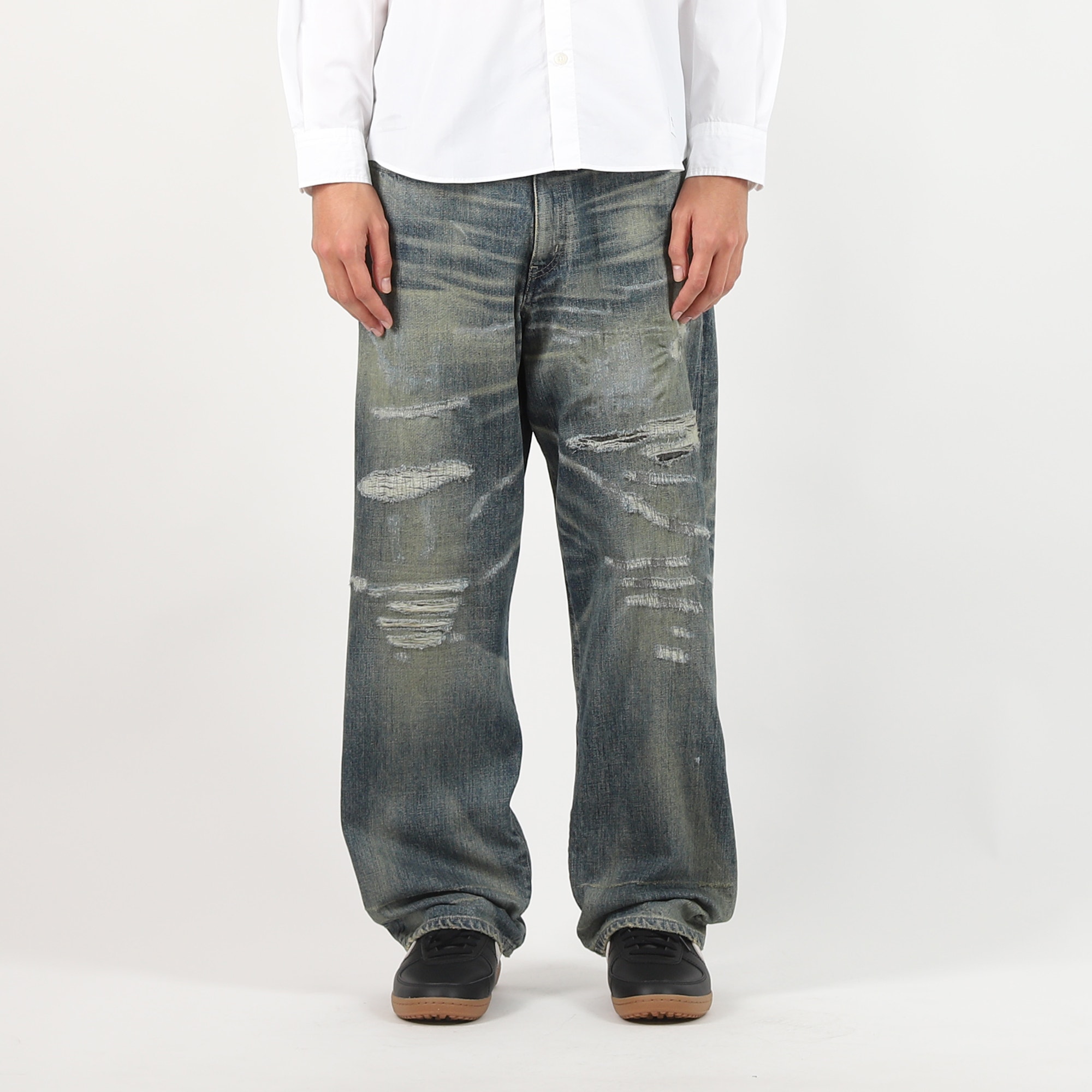 Savage Denim DP Wide Pants - Indigo product photo