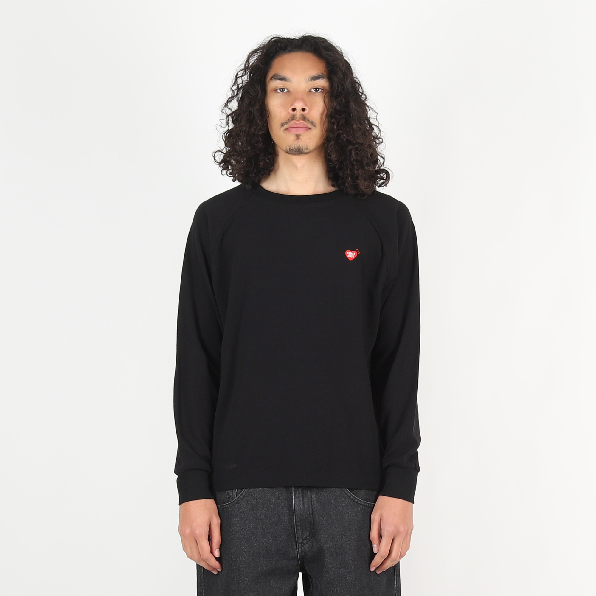 Raglan Sleeve L/S T-Shirt - Black product photo