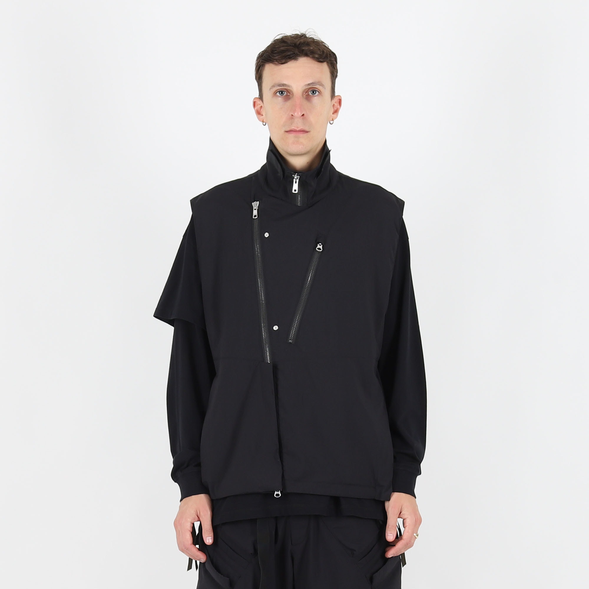 Nylon Stretch Rider Vest - Blk product photo
