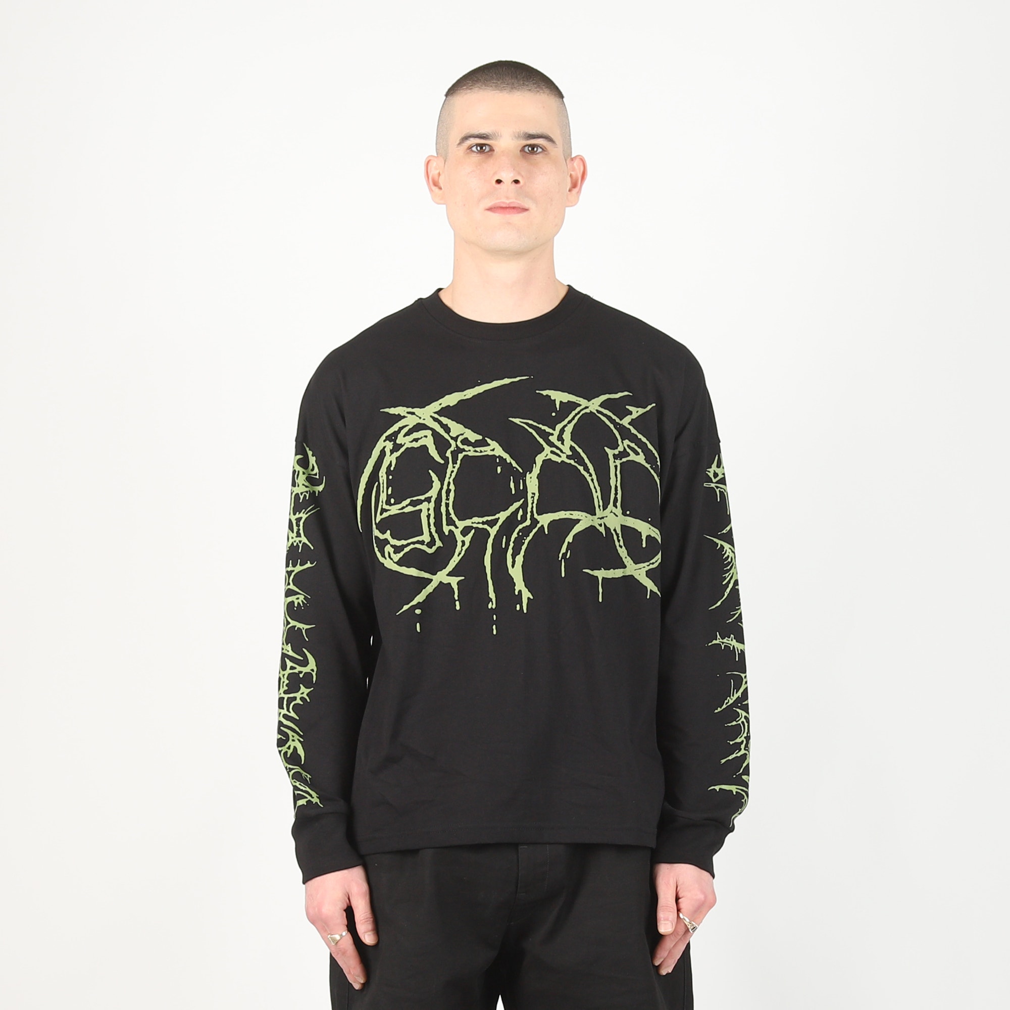 Rough L/S T-Shirt - Black product photo