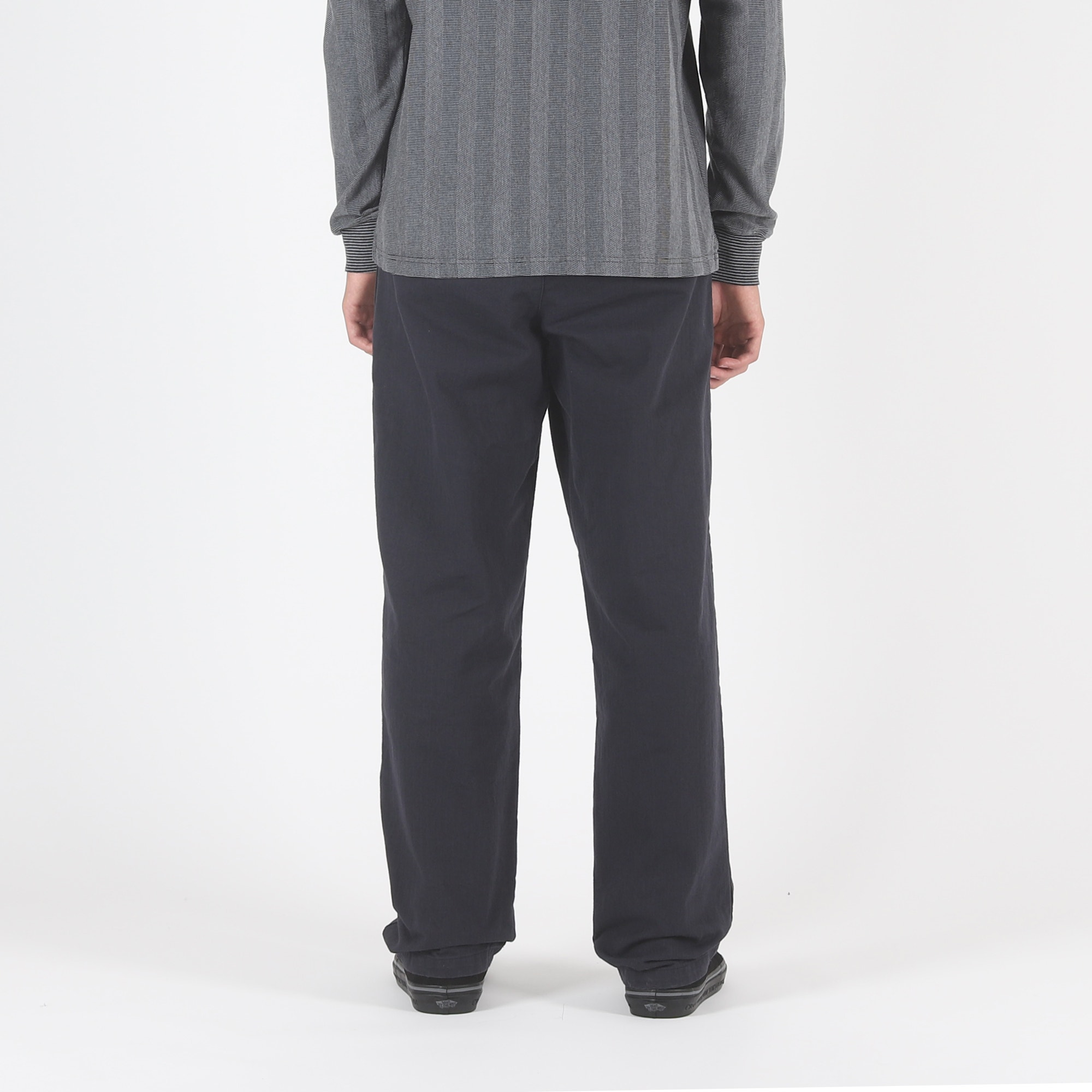 Double Pleat Herringbone Trouser- Navy product photo