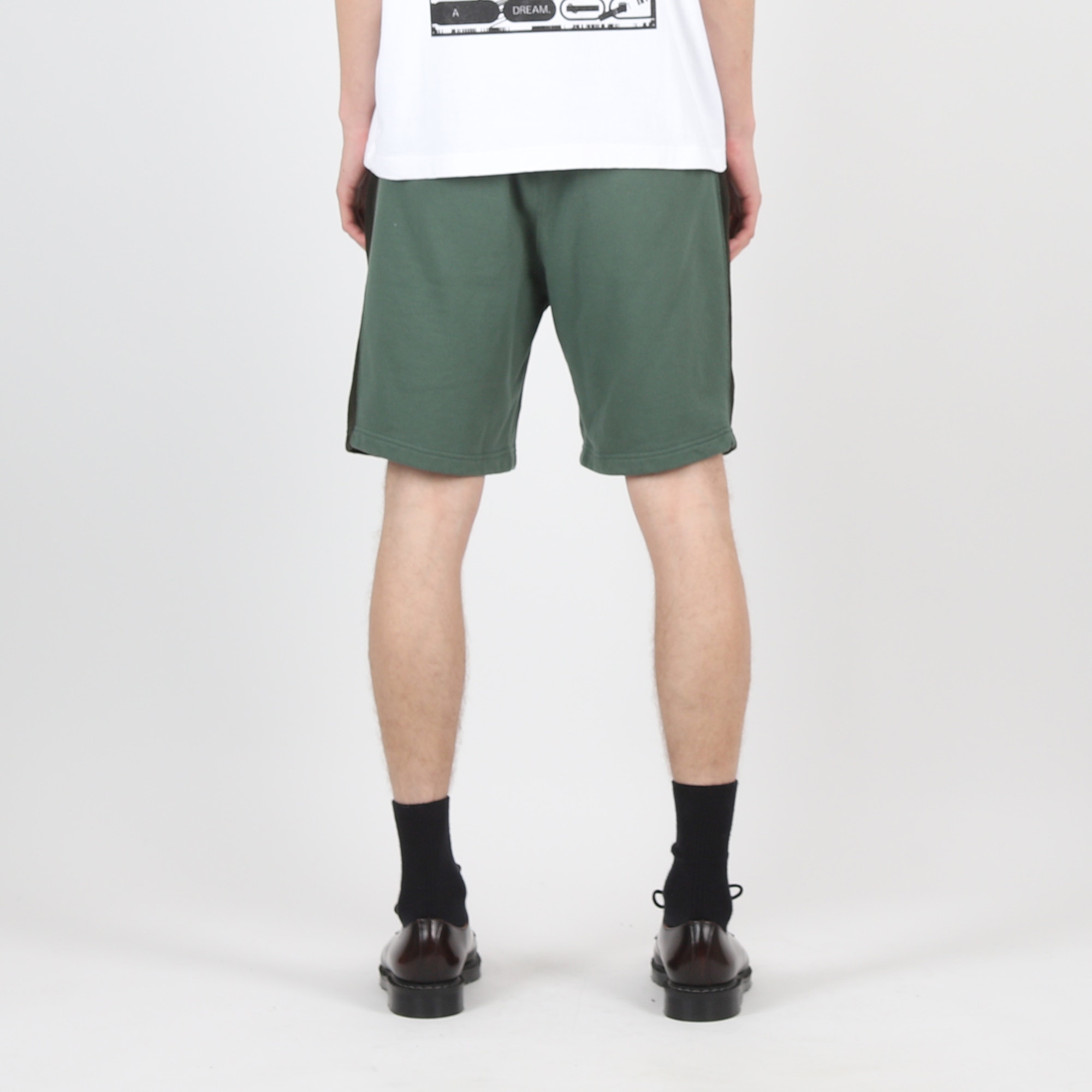 Paneled Two Tone Jog Shorts - Green product photo