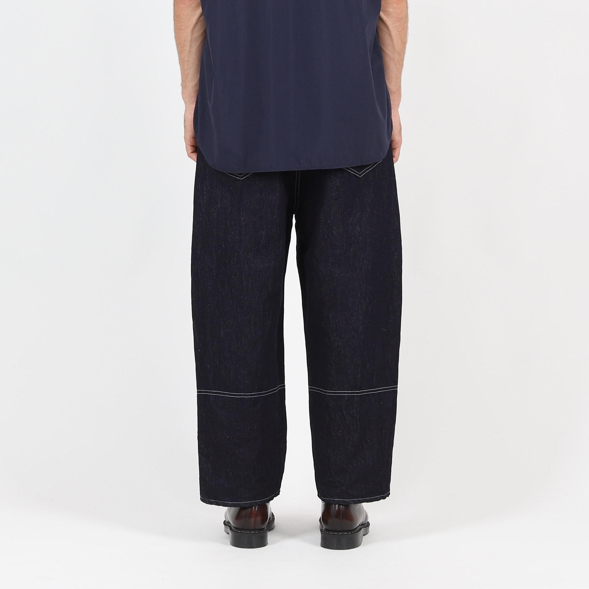 Cotton Linen Denim Pant - Navy product photo