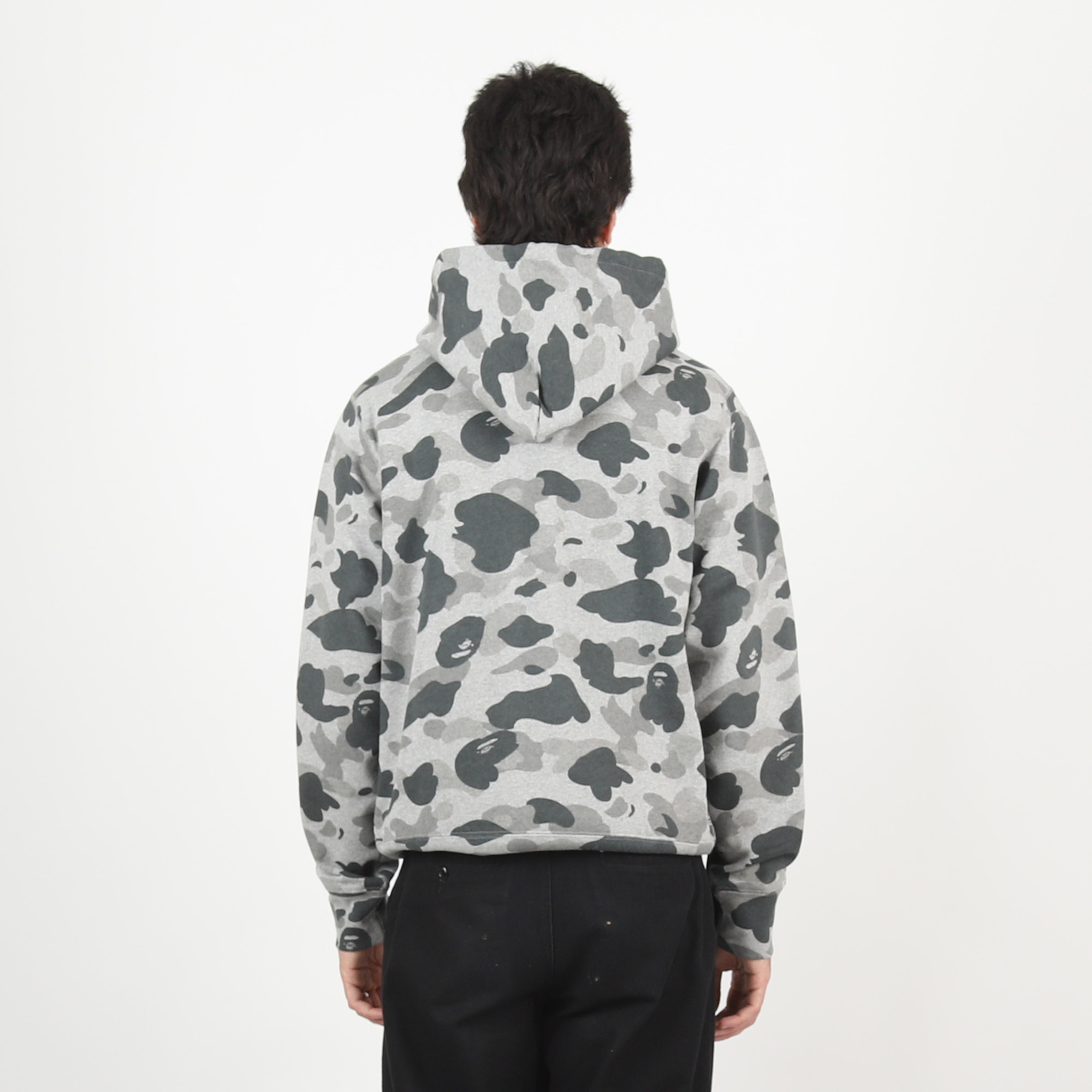 Camo Pullover Hoodie - Grey product photo