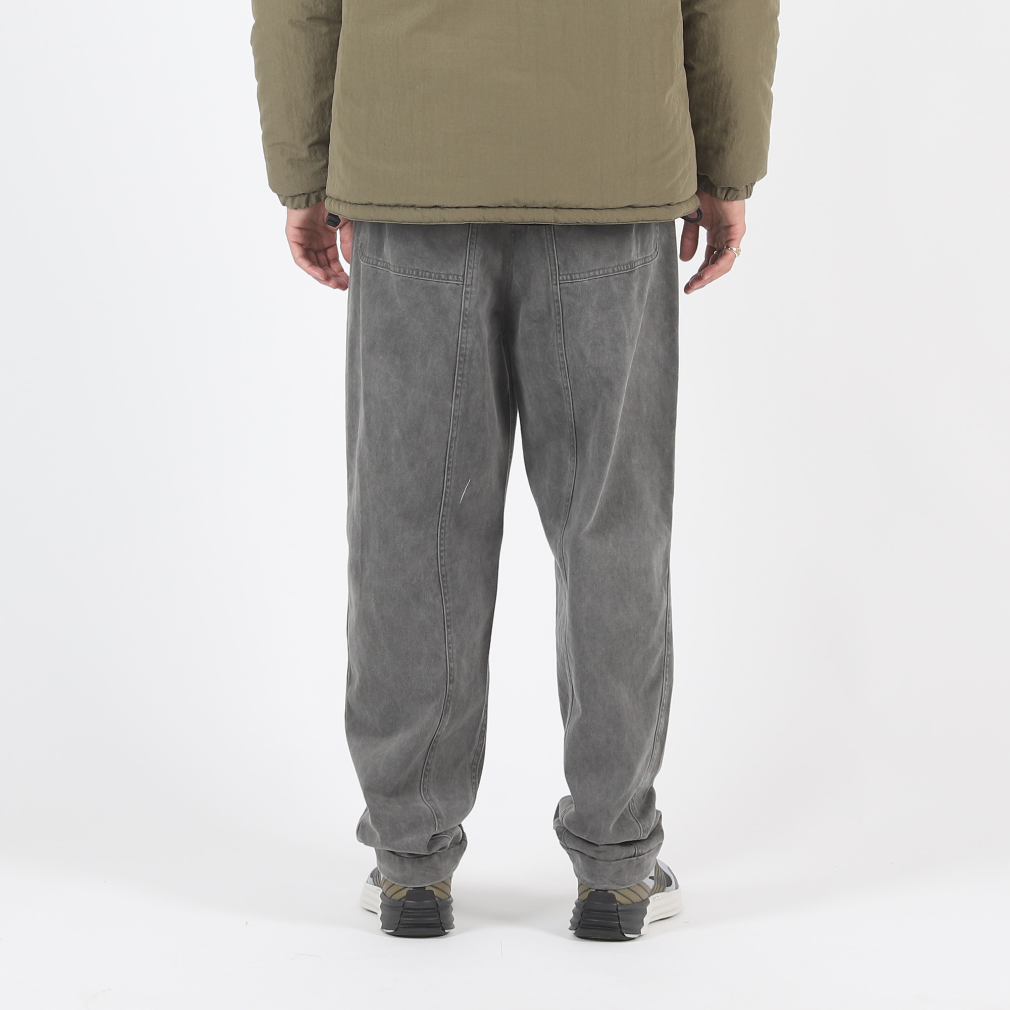 Overdye Cotton Casual Pants - Charcoal product photo