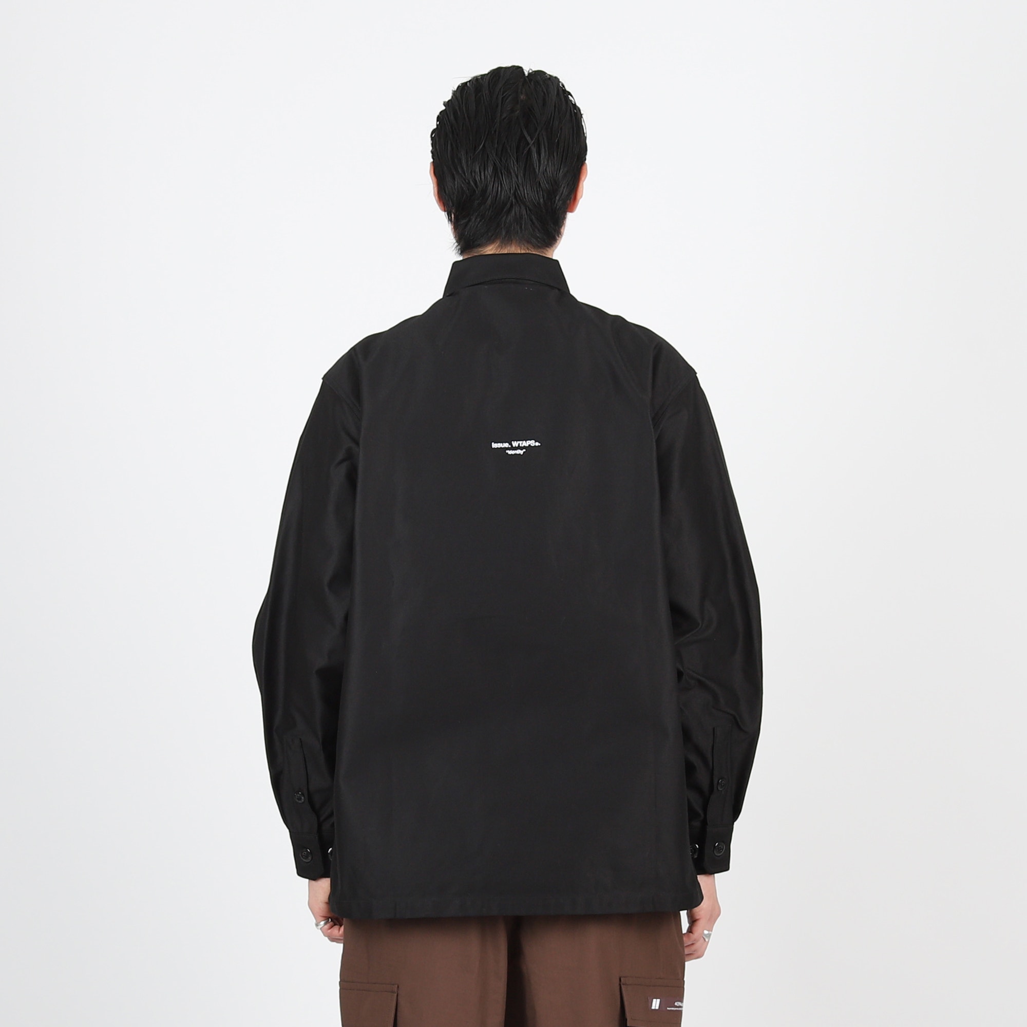 CBW 01 LS Cotton Satin Shirt - Black product photo