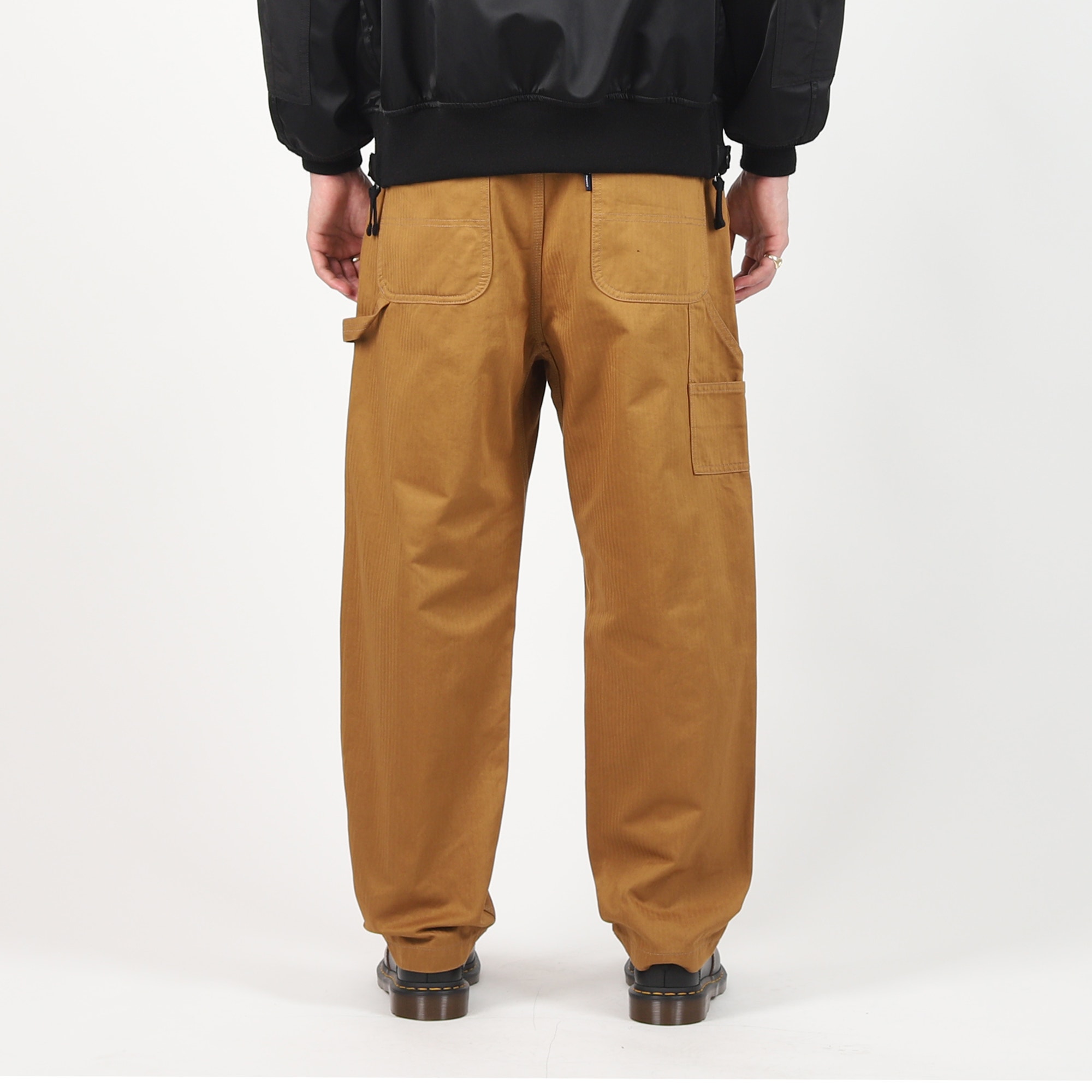 Cotton Herringbone Dyed Pant - Beige product photo