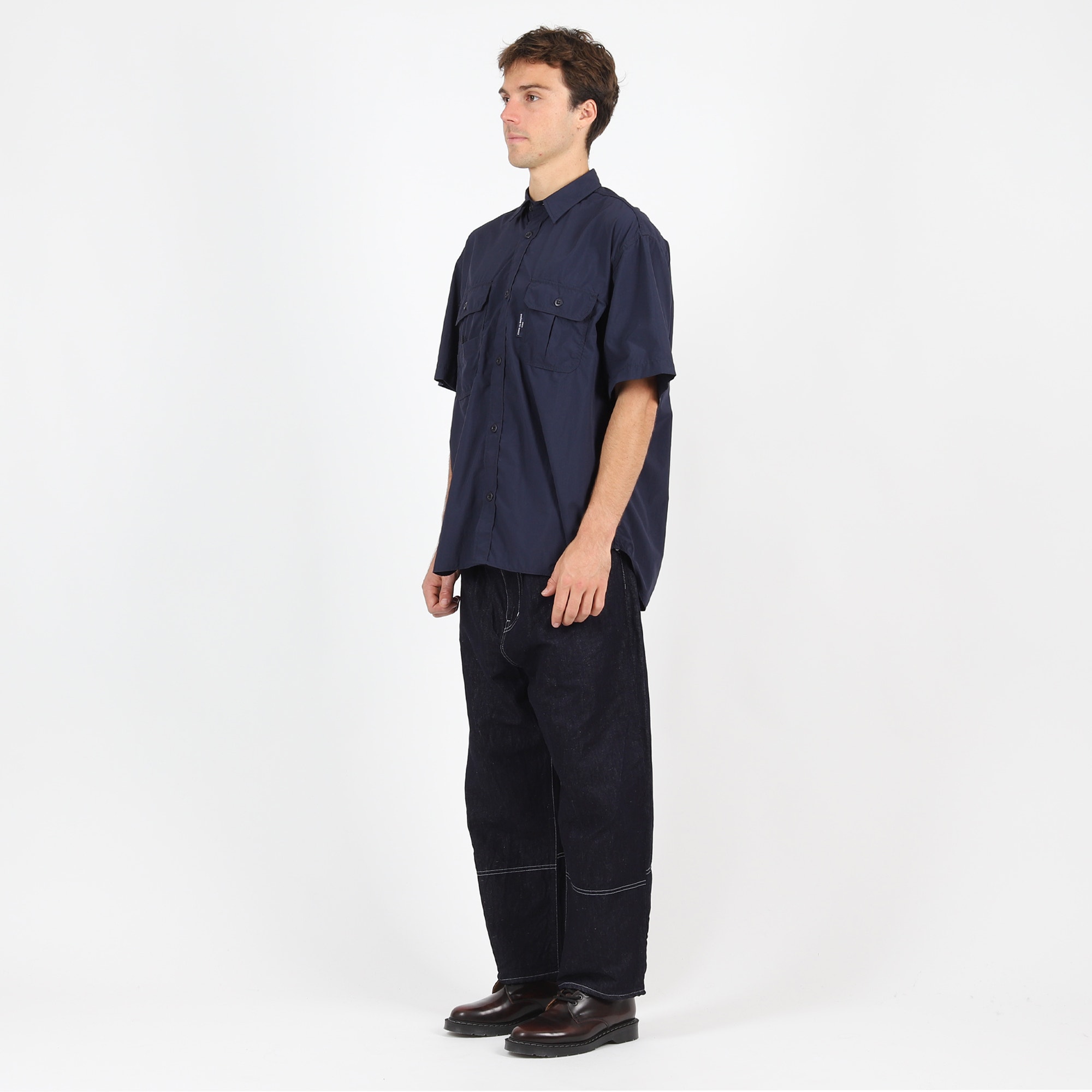 Cotton Linen Denim Pant - Navy product photo