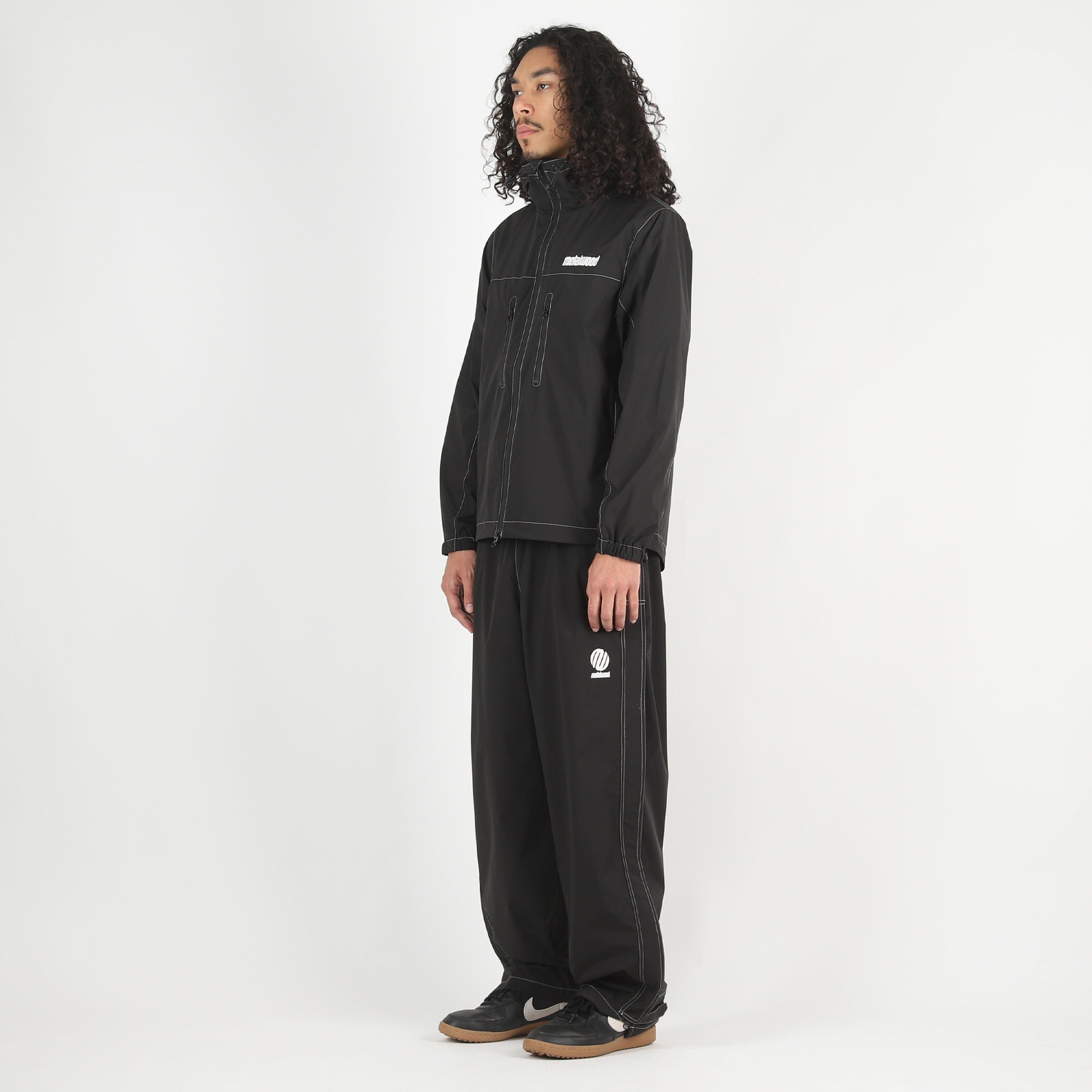 Contrast Stitch Rain Pant - Black product photo