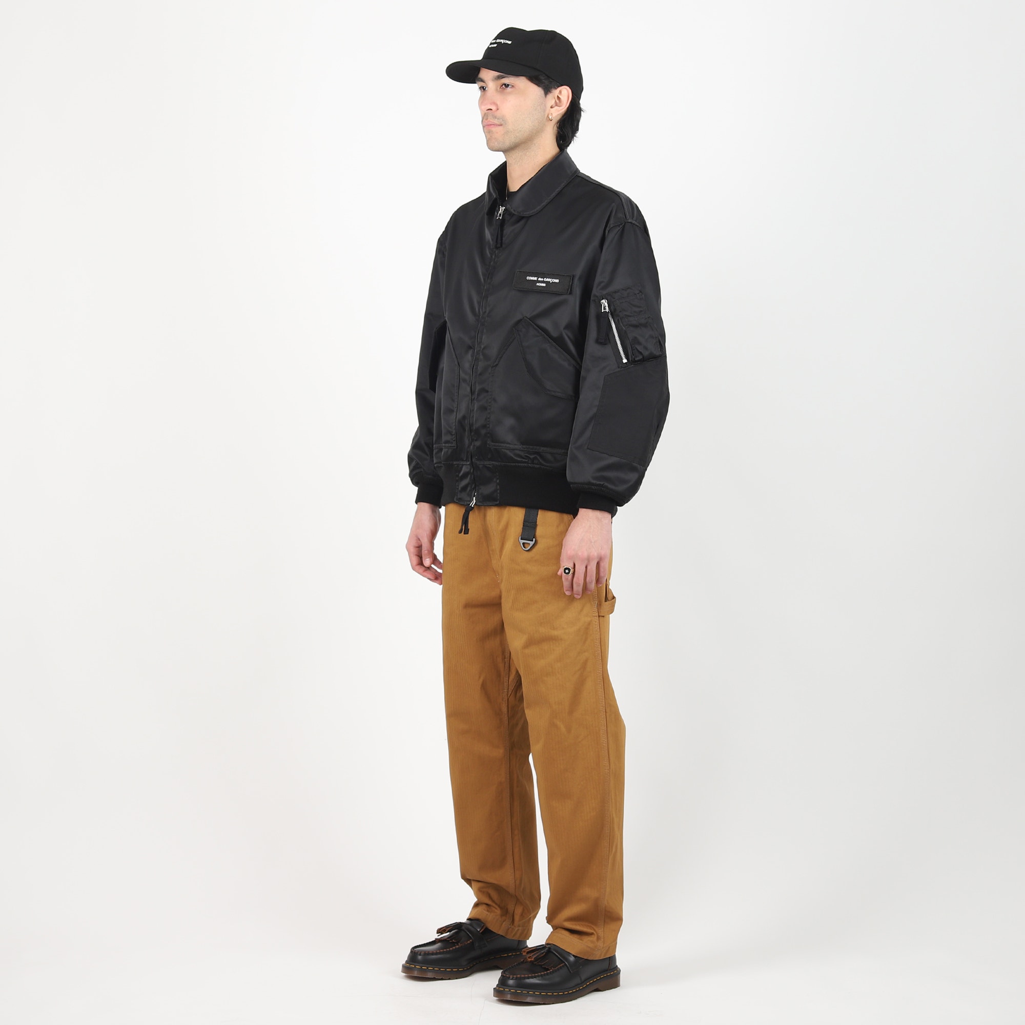 Cotton Herringbone Dyed Pant - Beige product photo