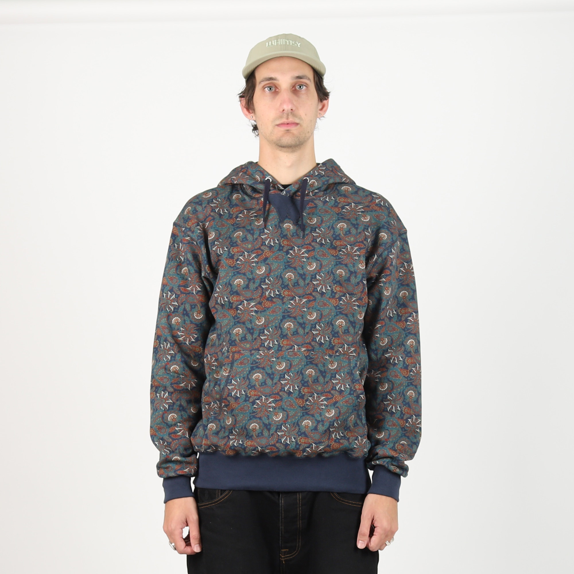 Paisley Hoodie - Navy product photo