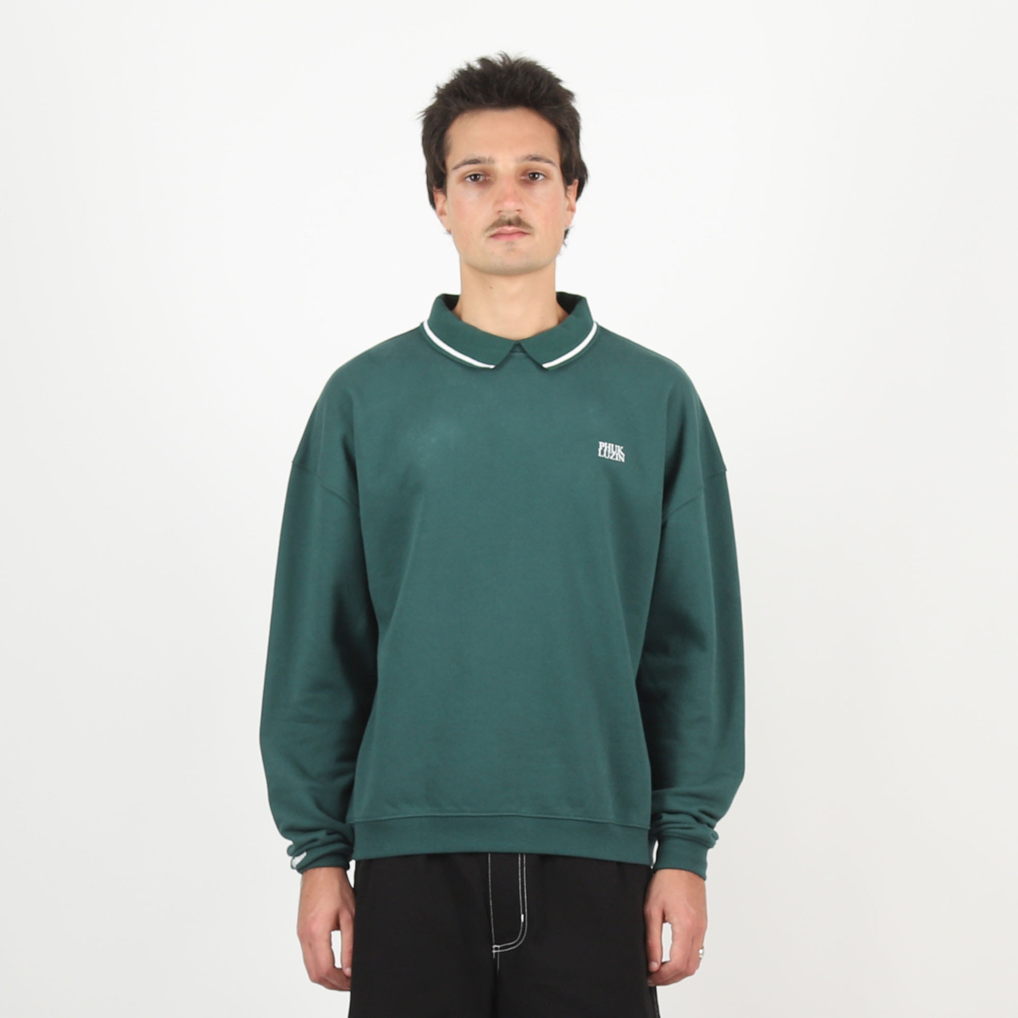 Phuk Luzin Collared Sweatshirt - Spruce product photo