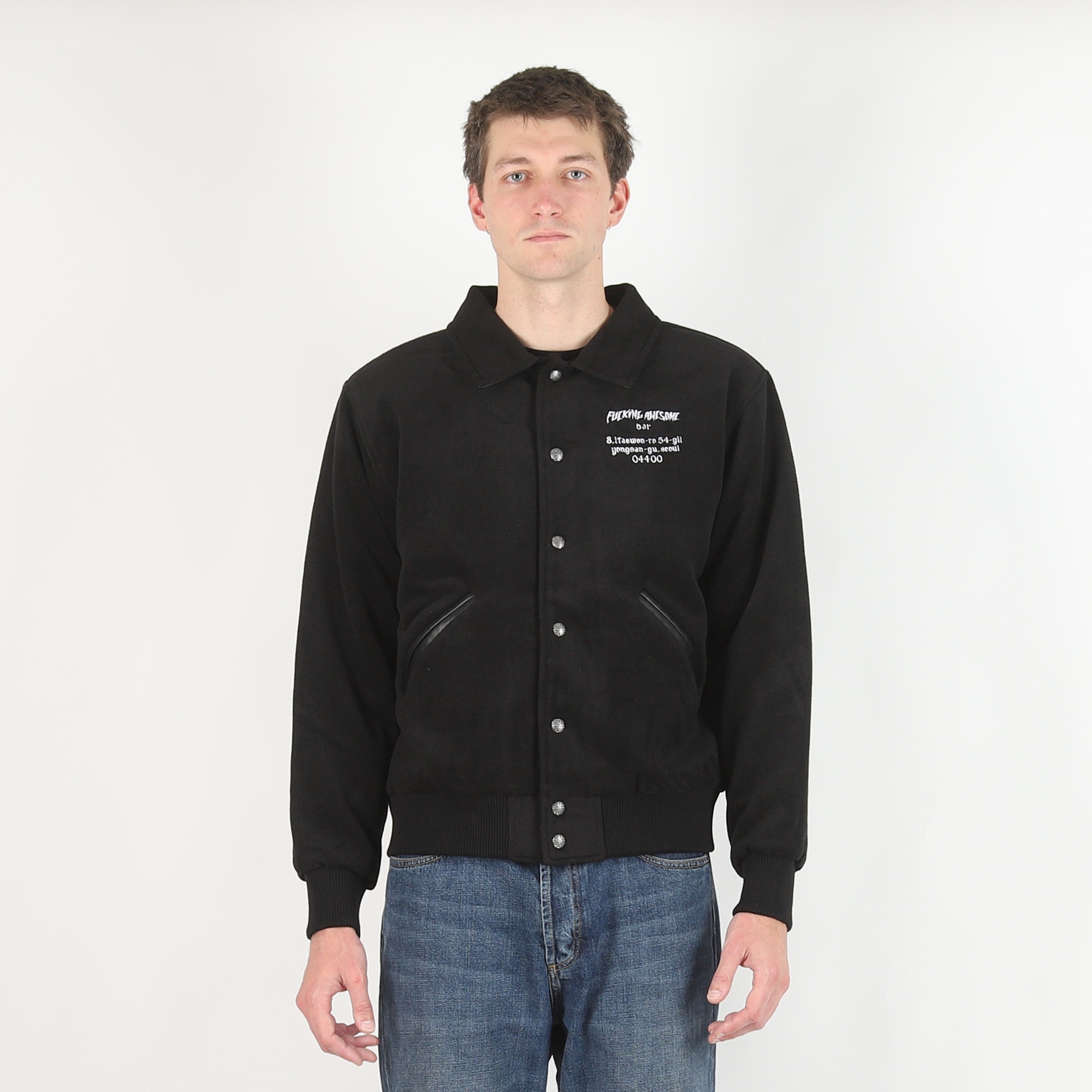 Korea Bar Varsity Jacket - Black product photo