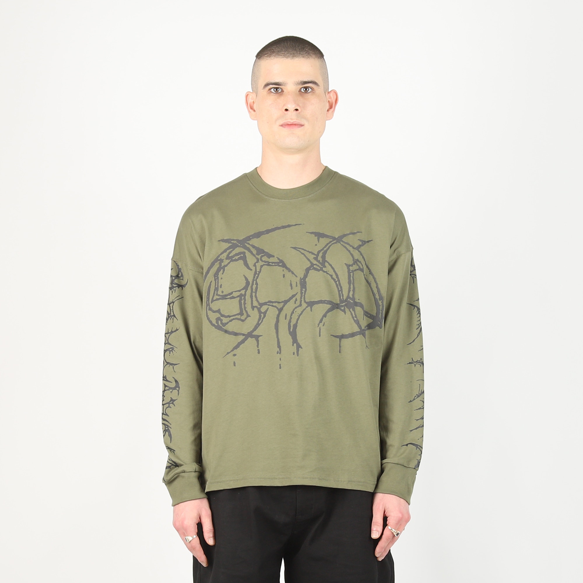 Rough L/S T-Shirt - Military Green product photo