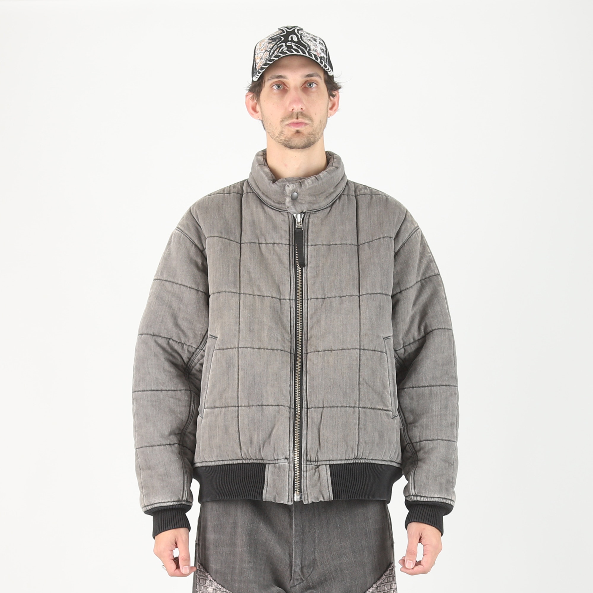 Base Quilted Jacket - Washed Black product photo