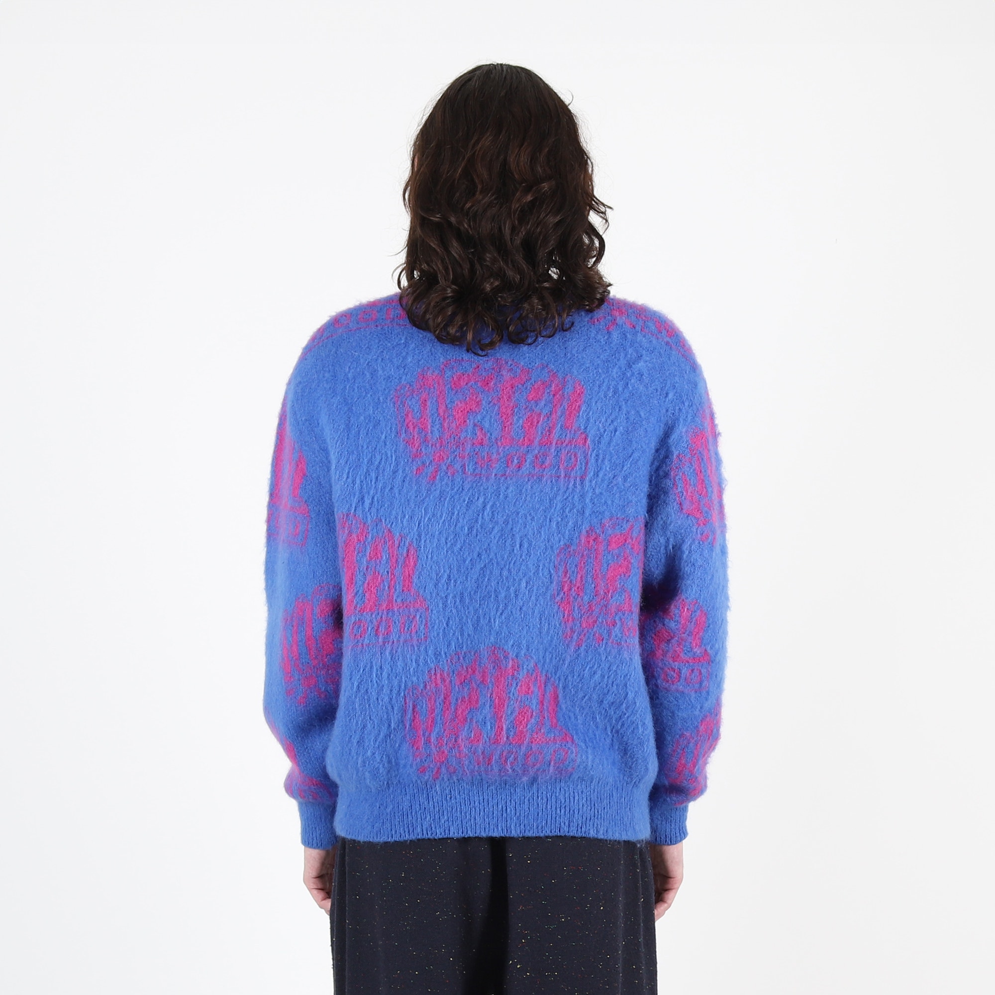 Flower Rave Shaggy Sweater - Hydrangea product photo