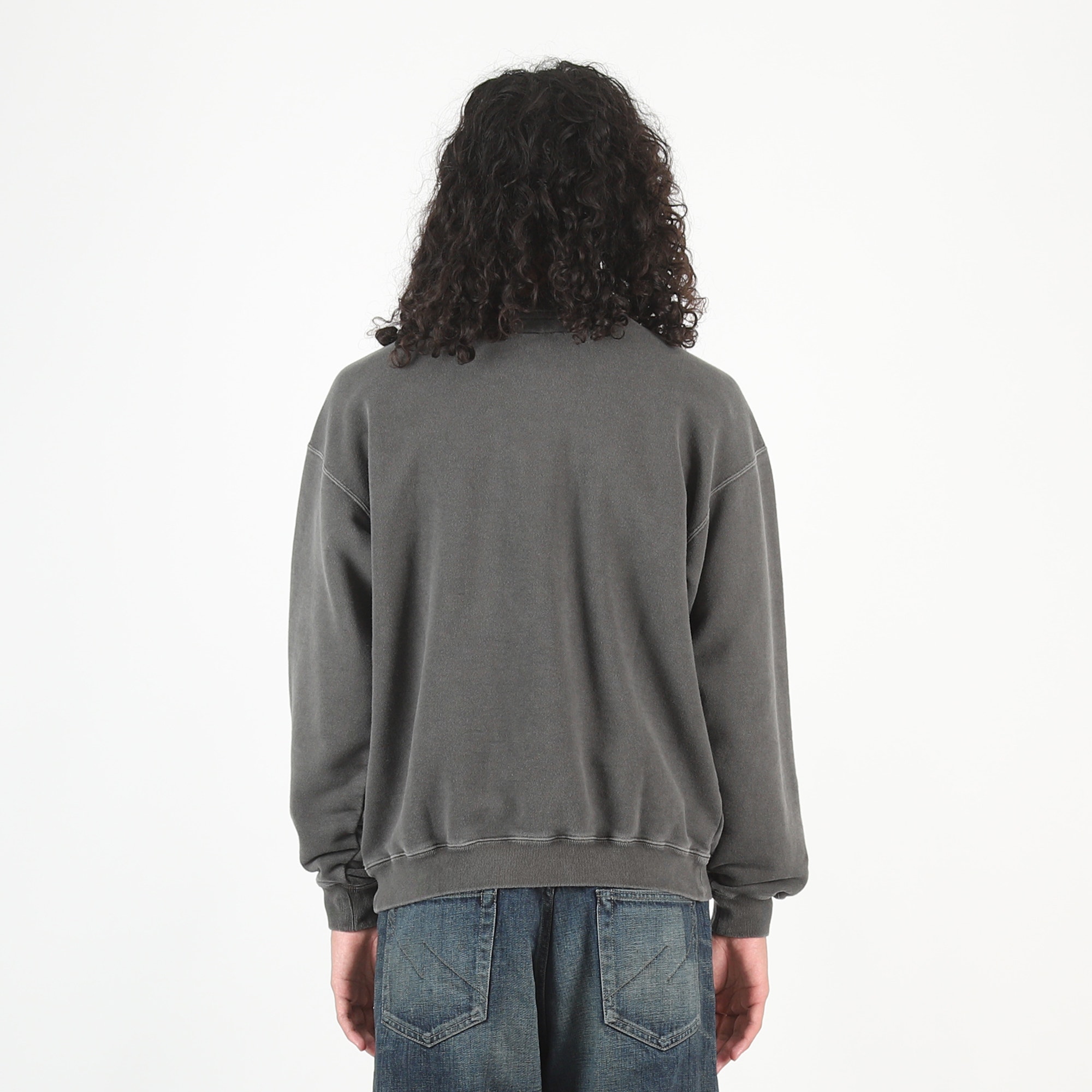 Pigment Dyed LS Sweatshirt - Black product photo