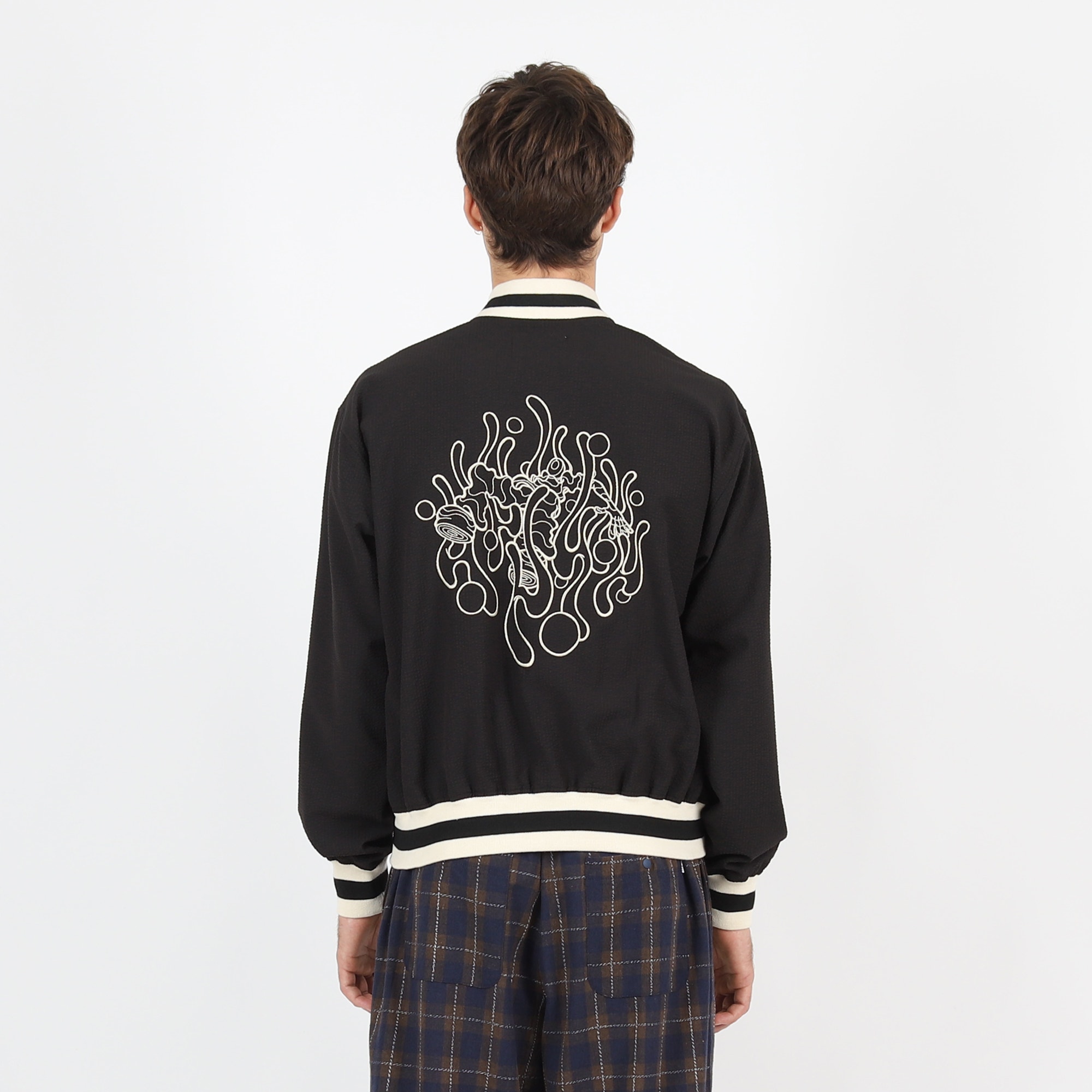 Raining Seersucker Jacket - Black product photo