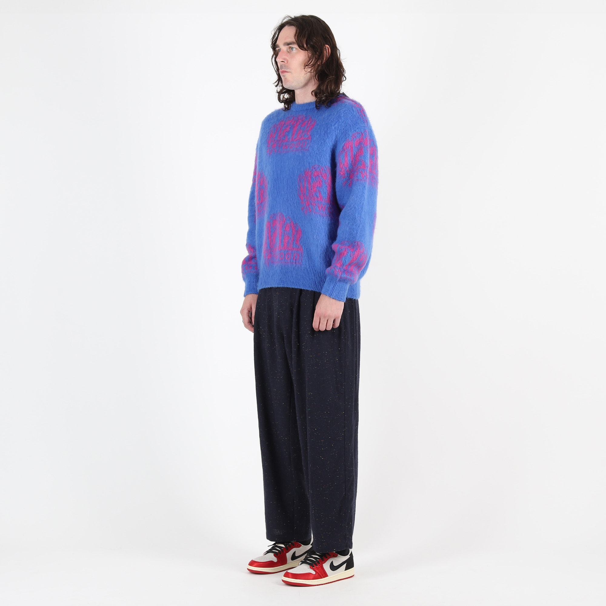 Flower Rave Shaggy Sweater - Hydrangea product photo
