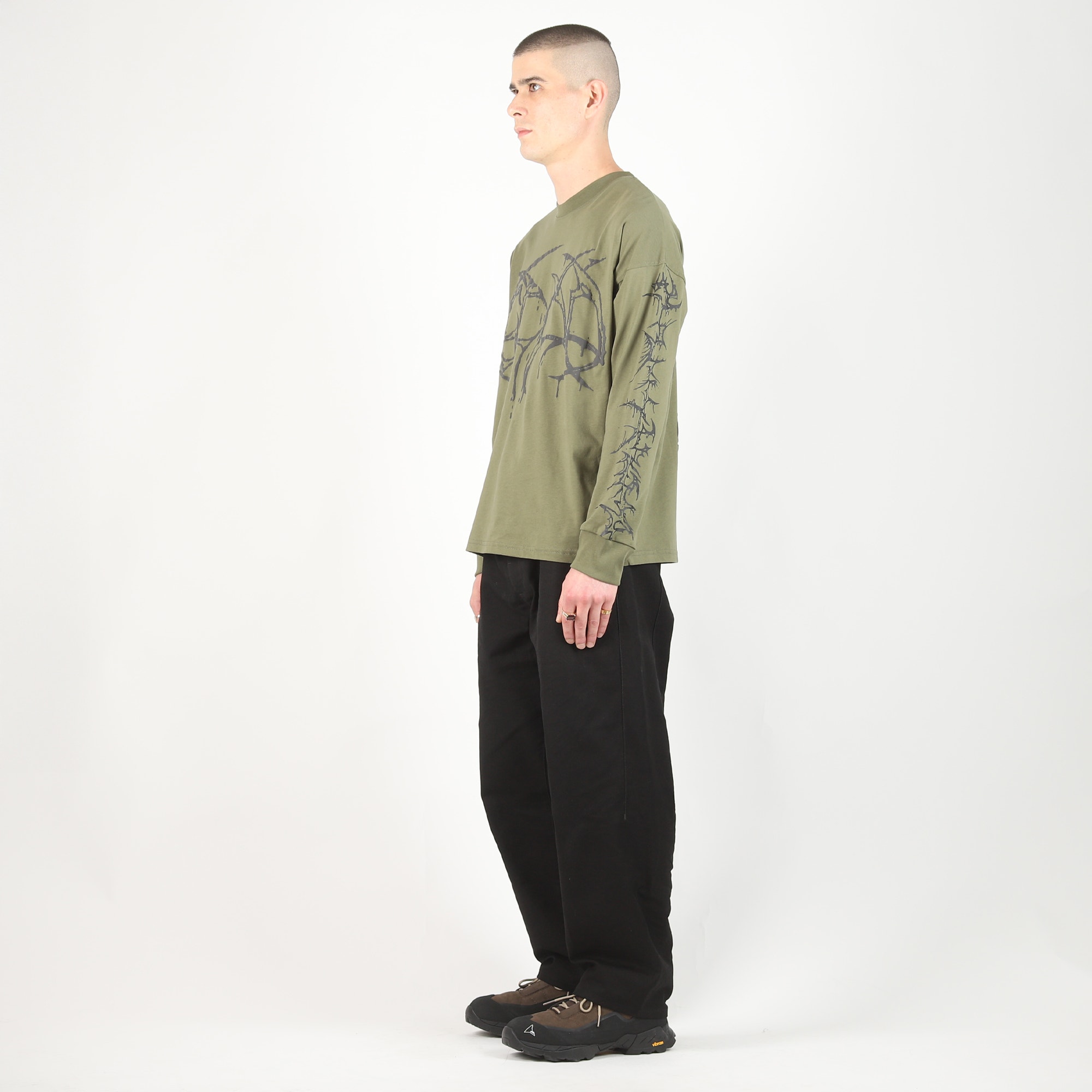 Rough L/S T-Shirt - Military Green product photo
