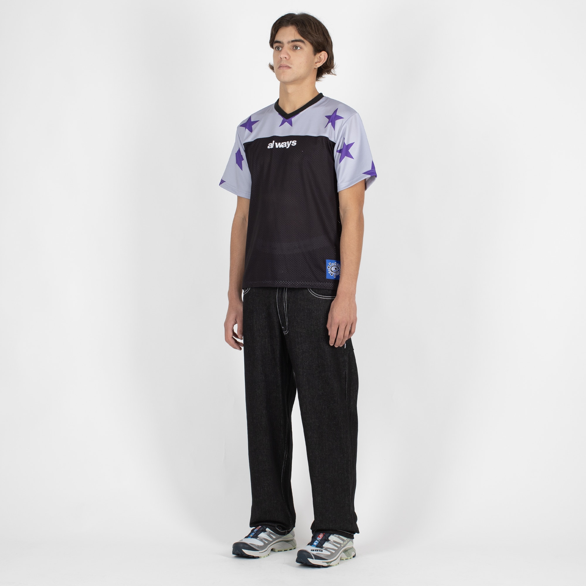 Micro Mesh Star Football Jersey - Grey product photo