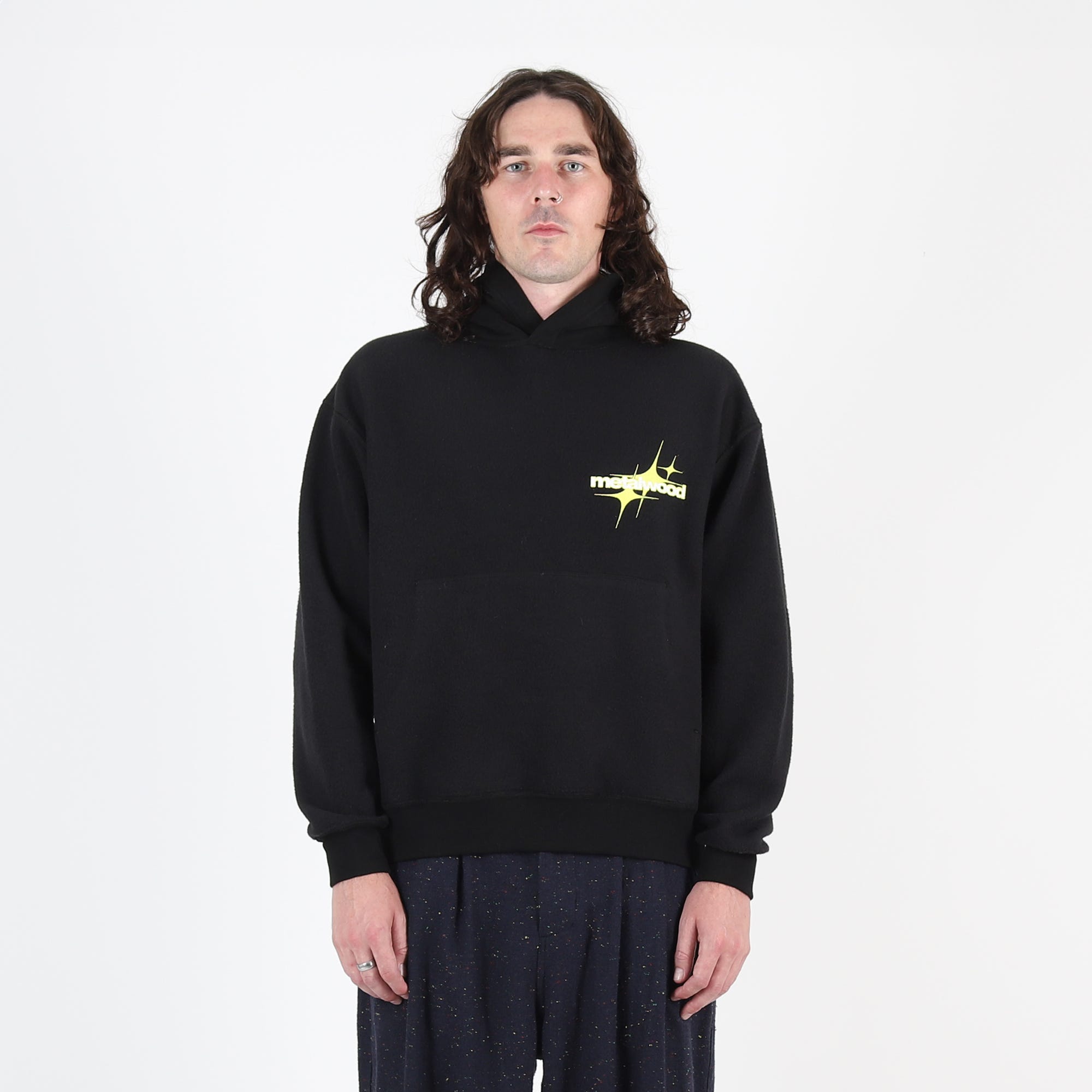 Reverse Twinkle Hooded Sweatshirt Black