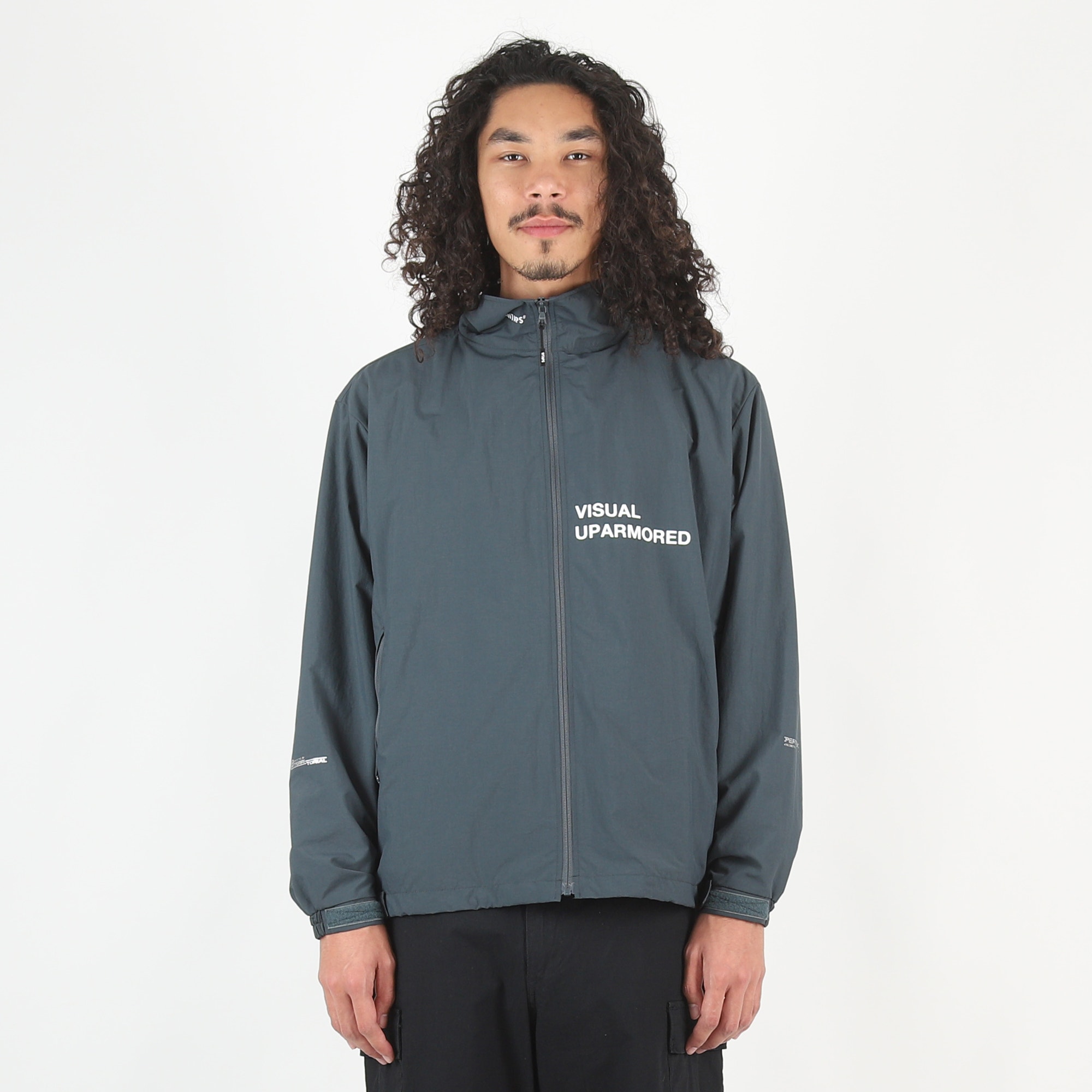 Nylon Tussah Pertex Track Jacket - Charcoal product photo