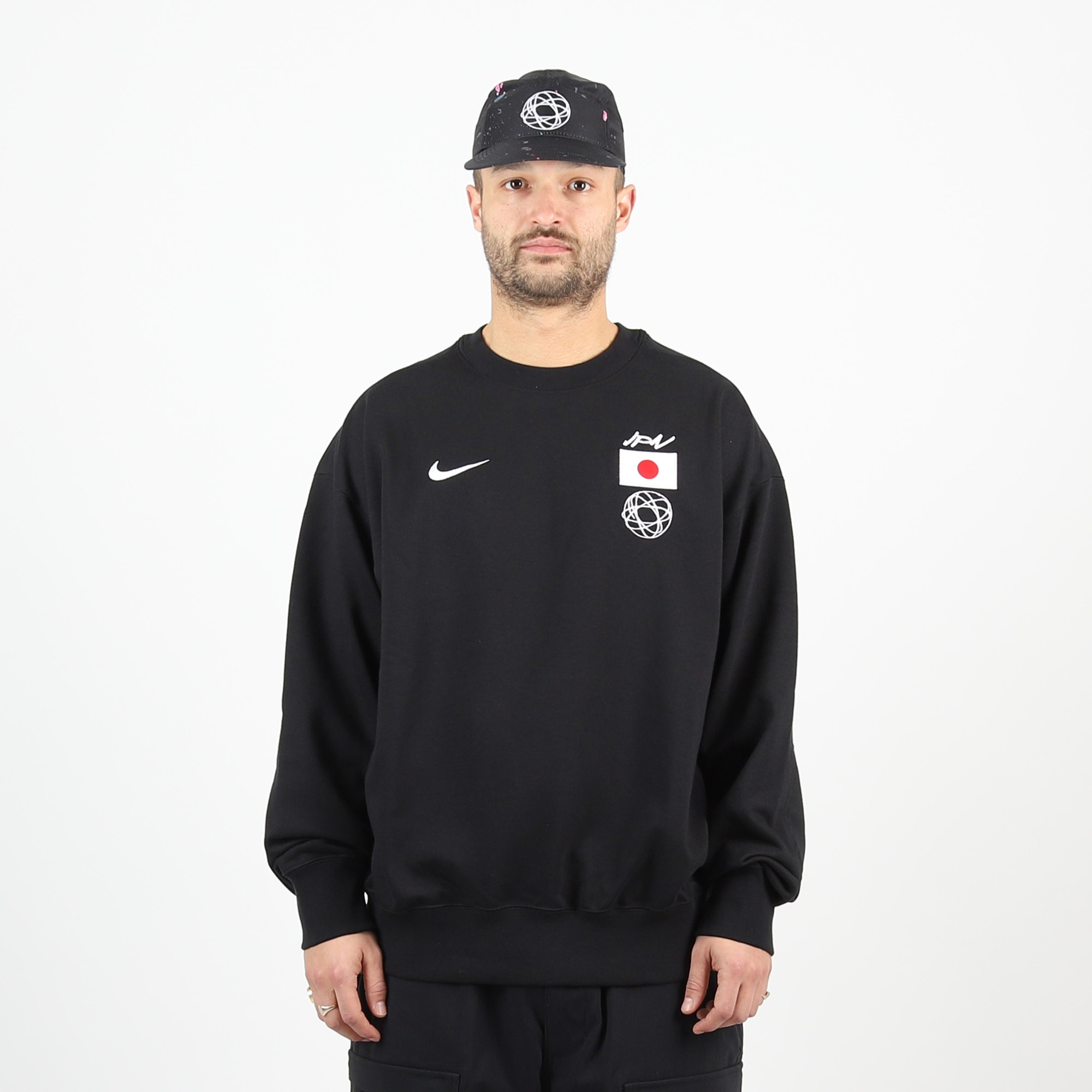 Nike Japan Solo FLC Crew OLY - Black/White product photo