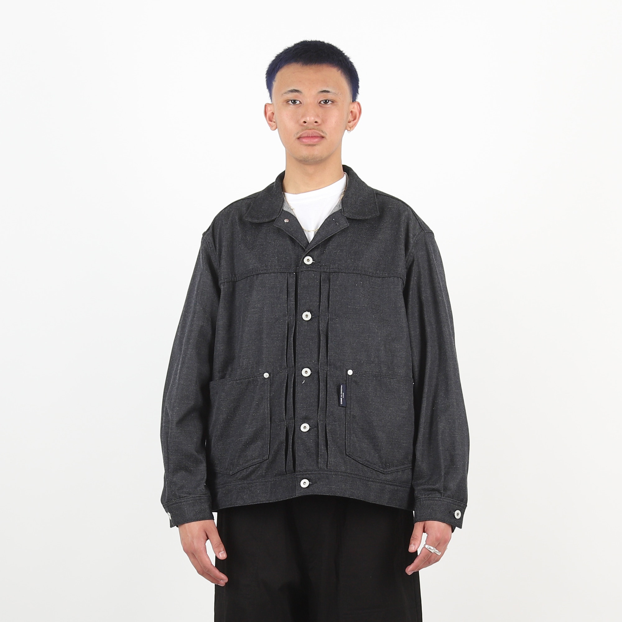 Cotton Polyester Denim Jacket - Navy product photo