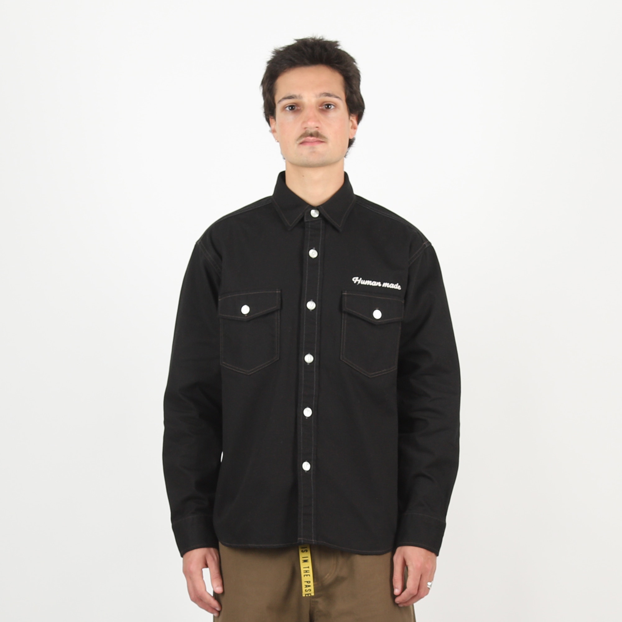 Cotton Twill Shirt - Black product photo
