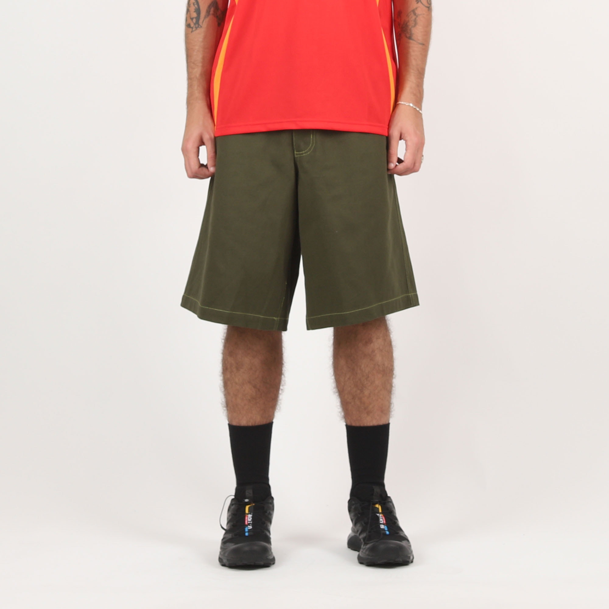 Contrast Stitch Short - Fatigue Green product photo