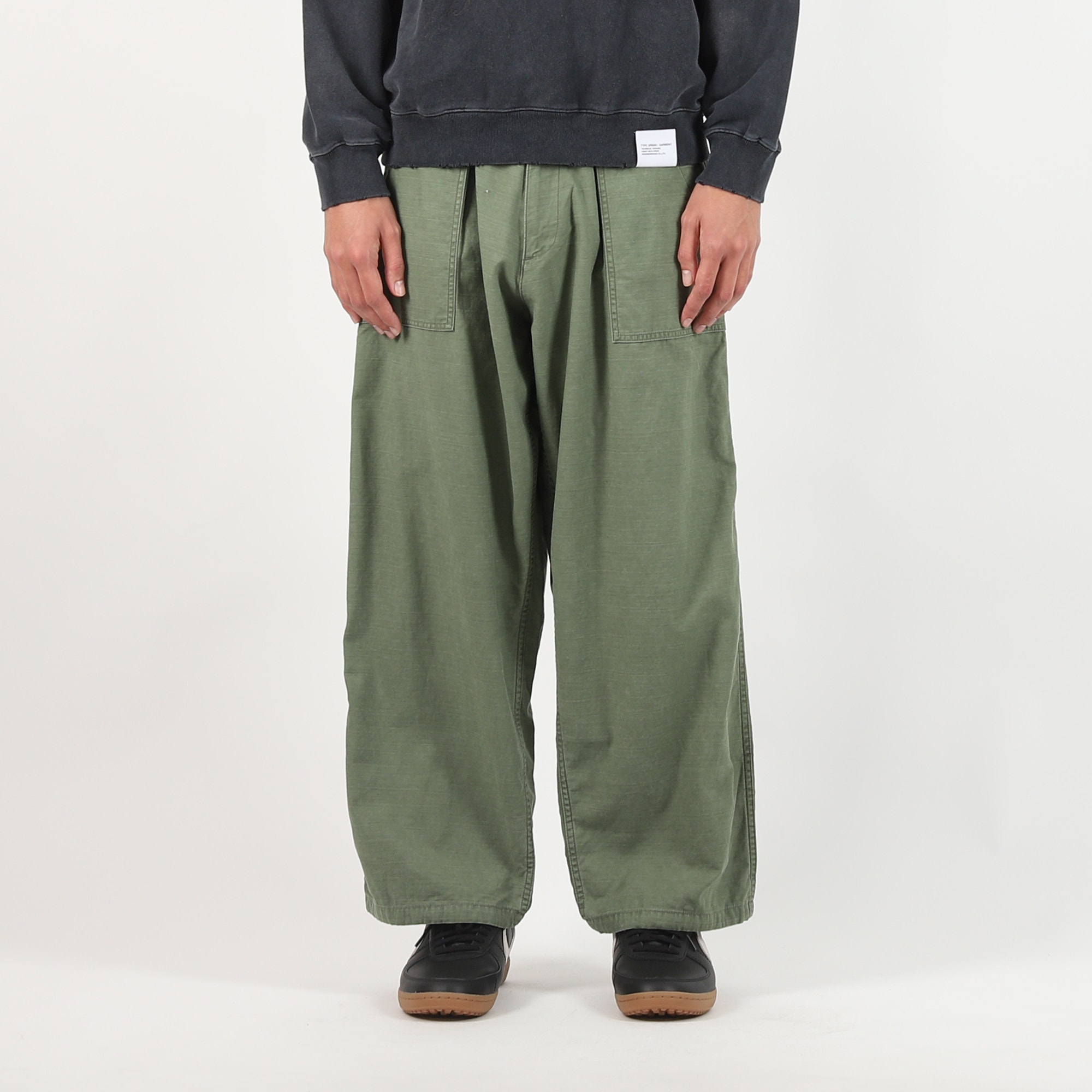 Wide Baker Pants - Olive Drab product photo
