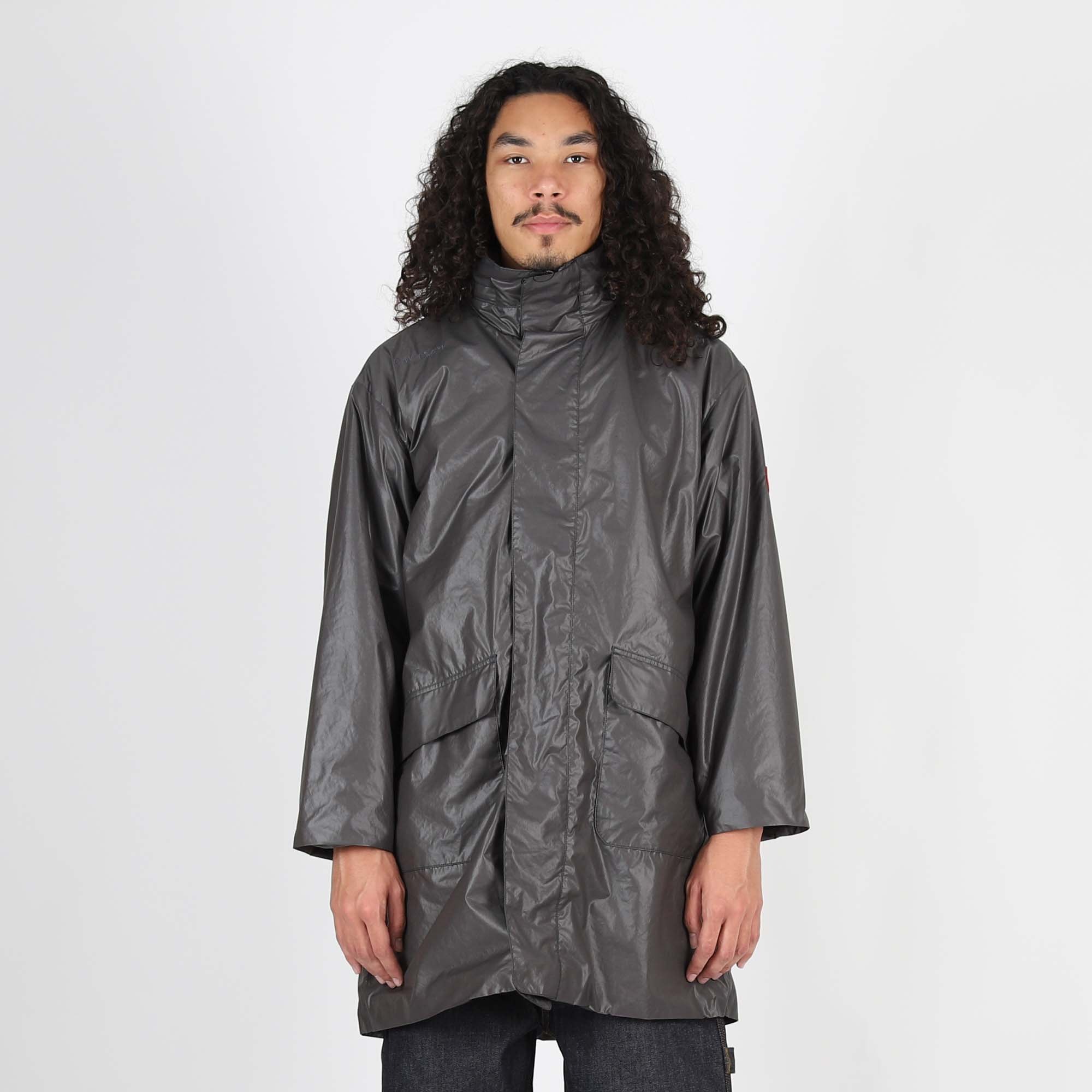 Fleece Lined Zip Coat - Charcoal product photo