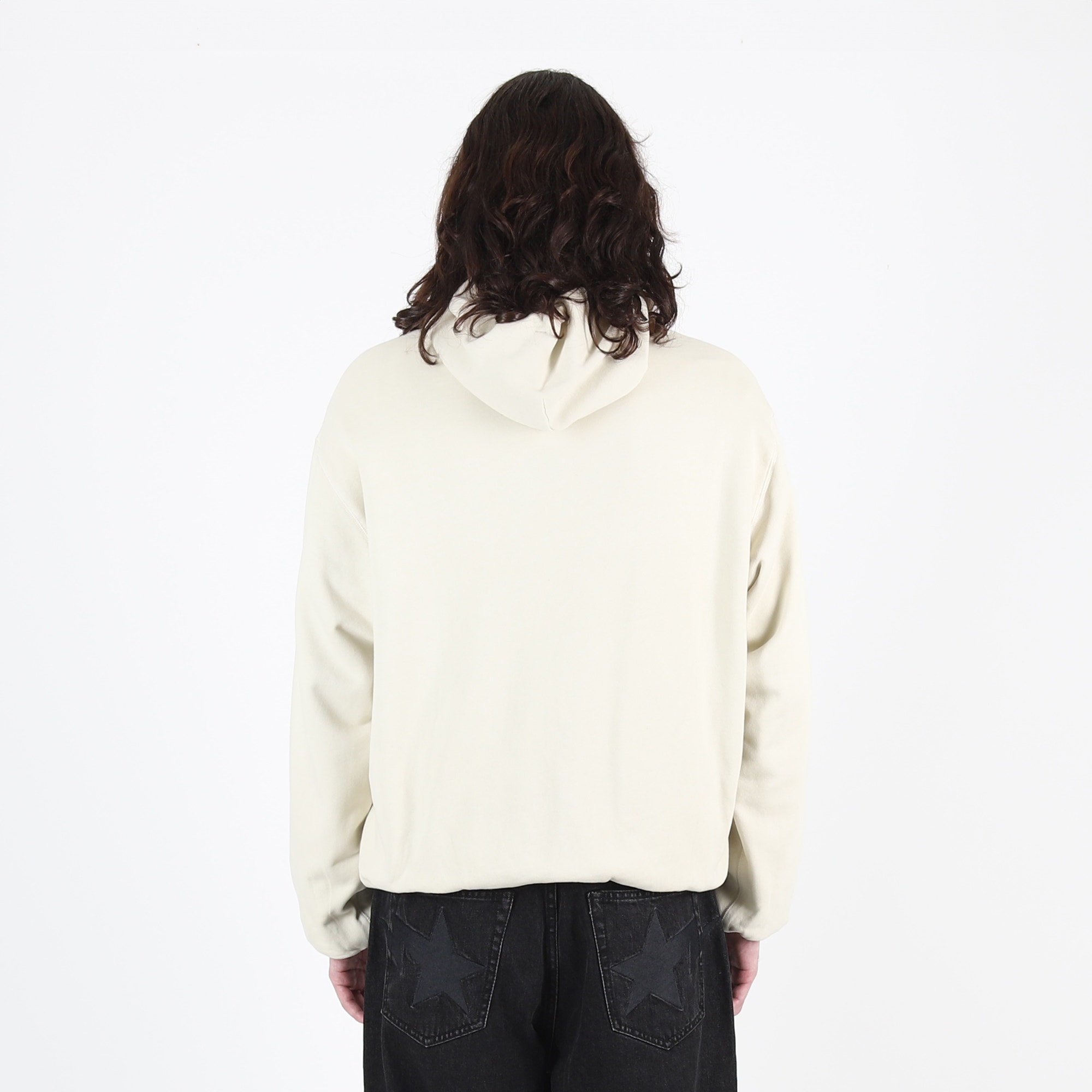 Flame Garment Dyed Pullover Hoodie - Ivory product photo