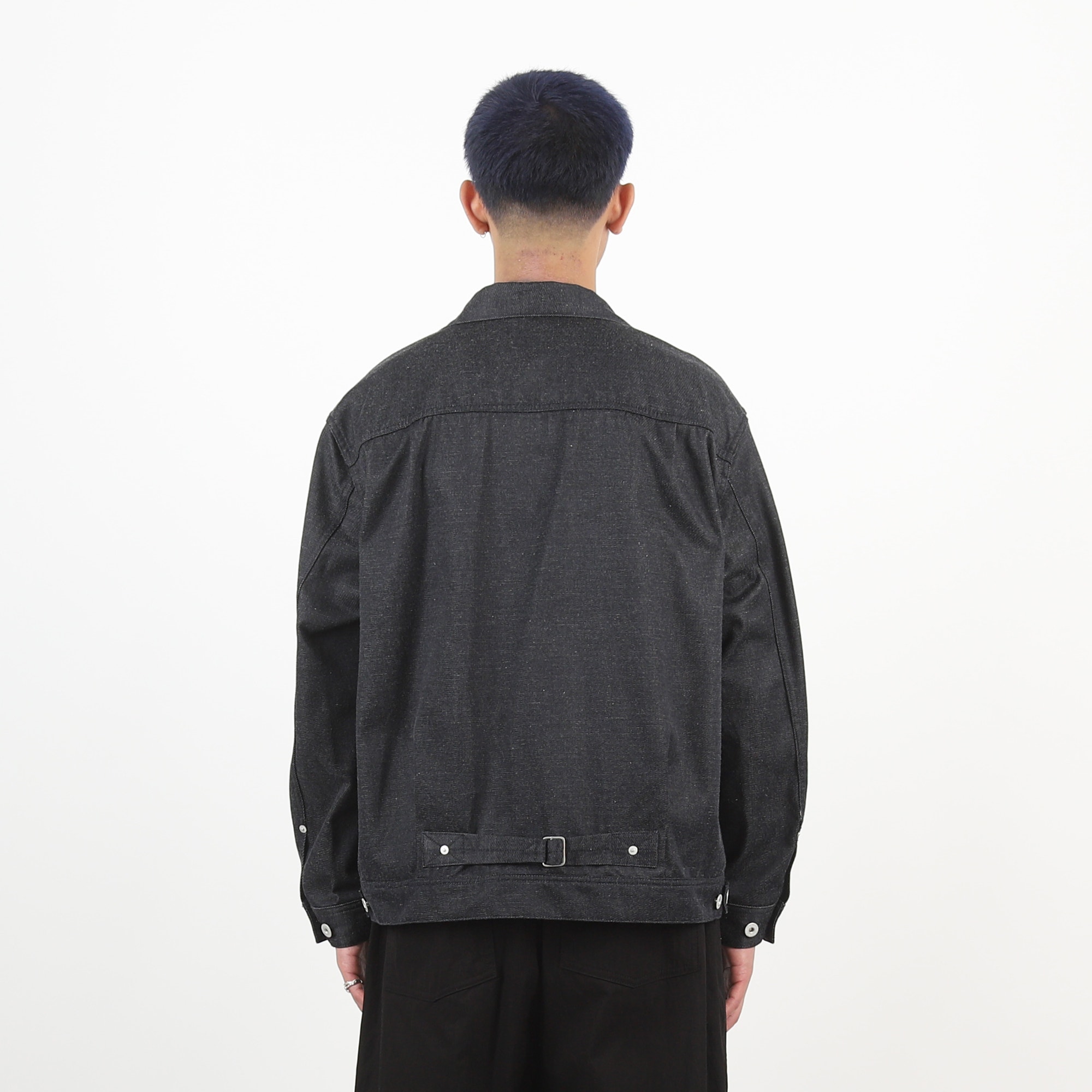 Cotton Polyester Denim Jacket - Navy product photo