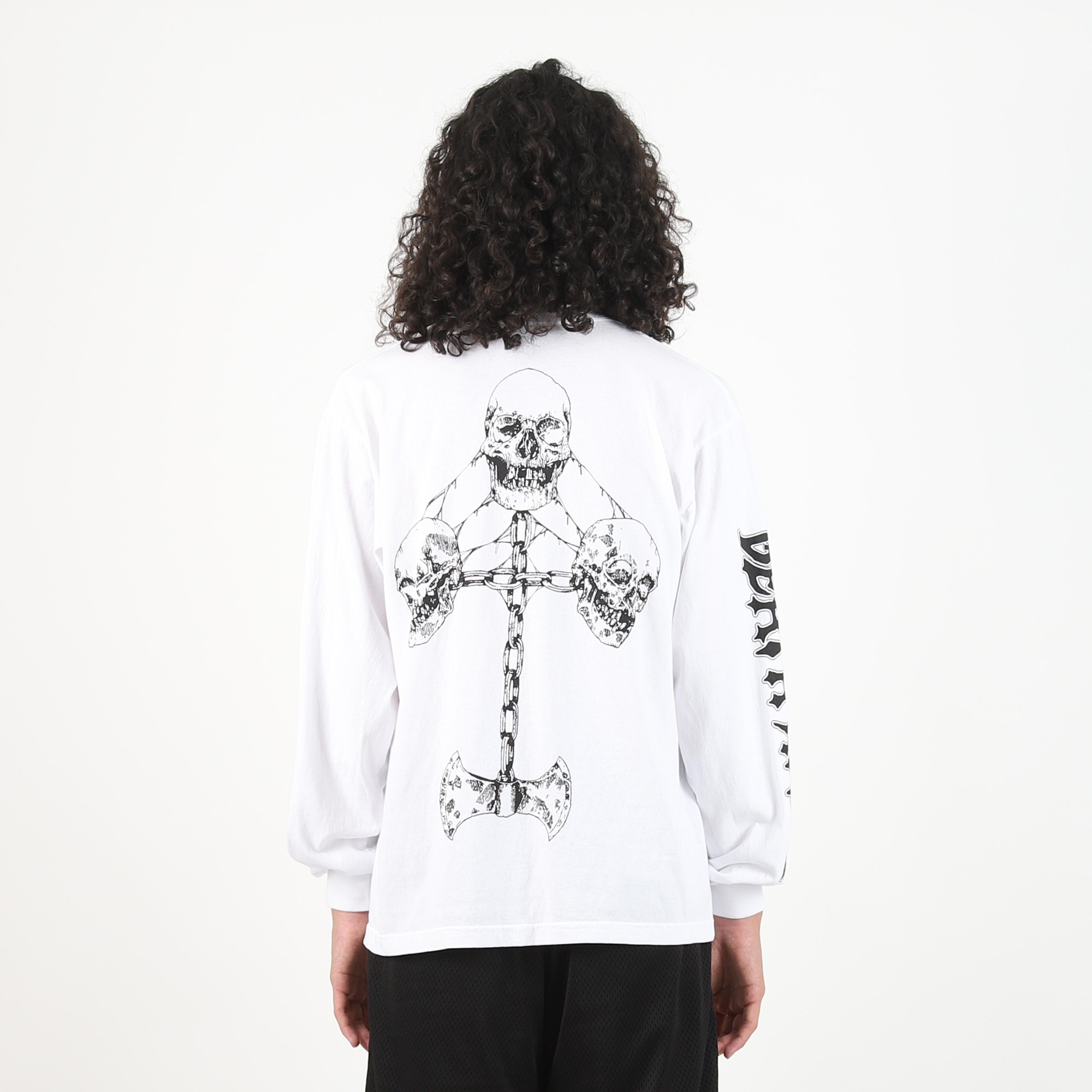 Axe Grinder LS T-Shirt - White product photo