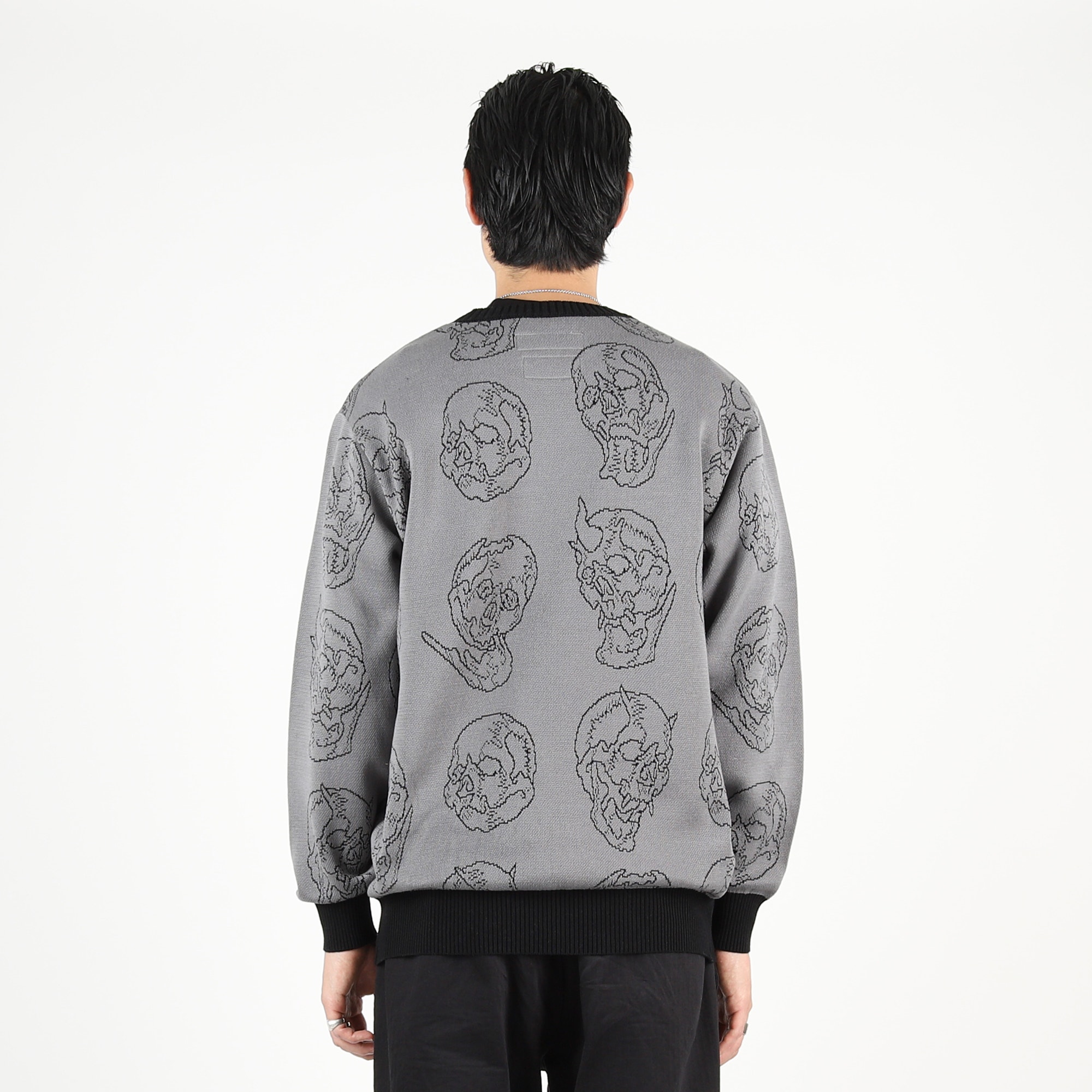 56 Tattoo Studio Jacquard Sweater - Grey product photo