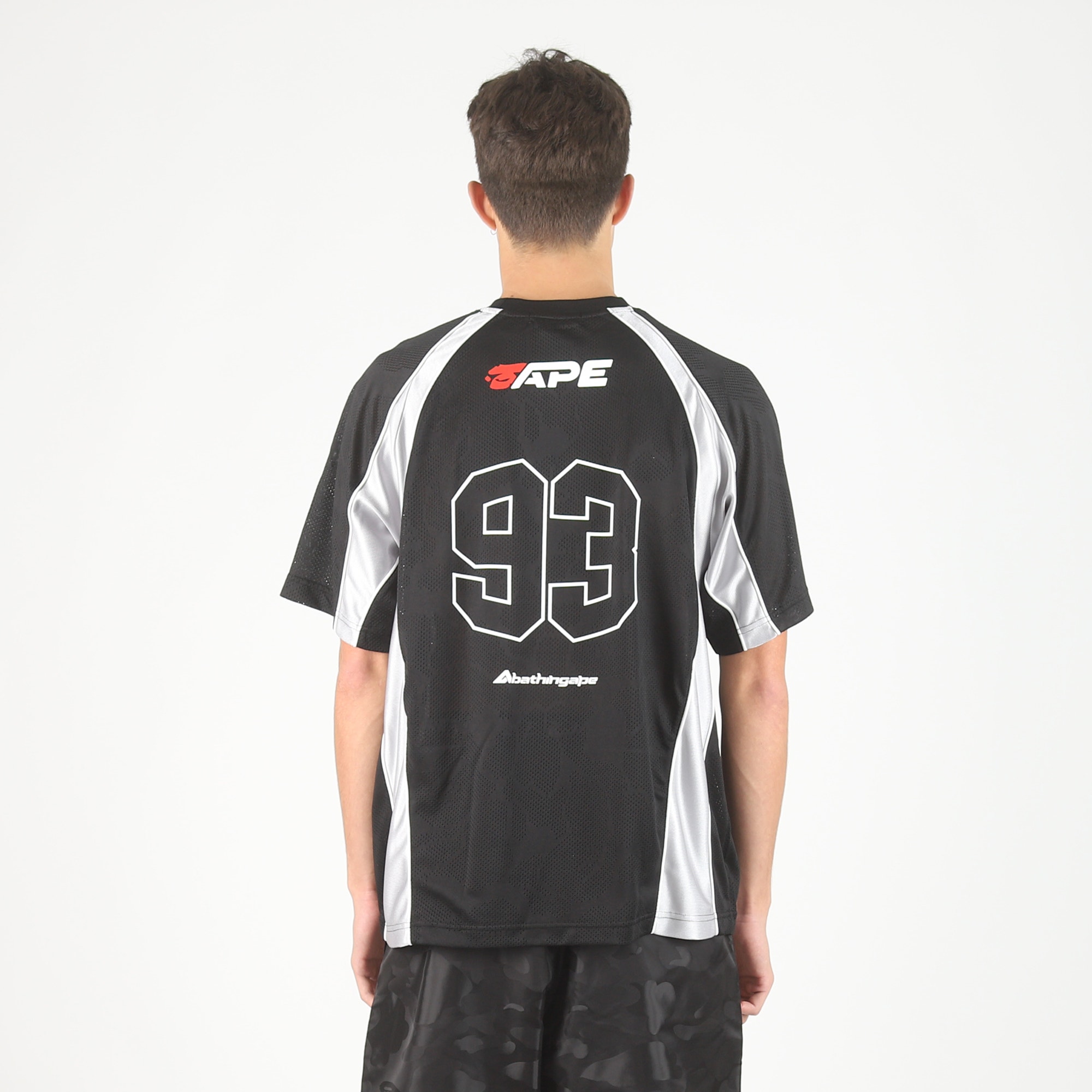 Solid Camo Jacquard Football Jersey - Black product photo