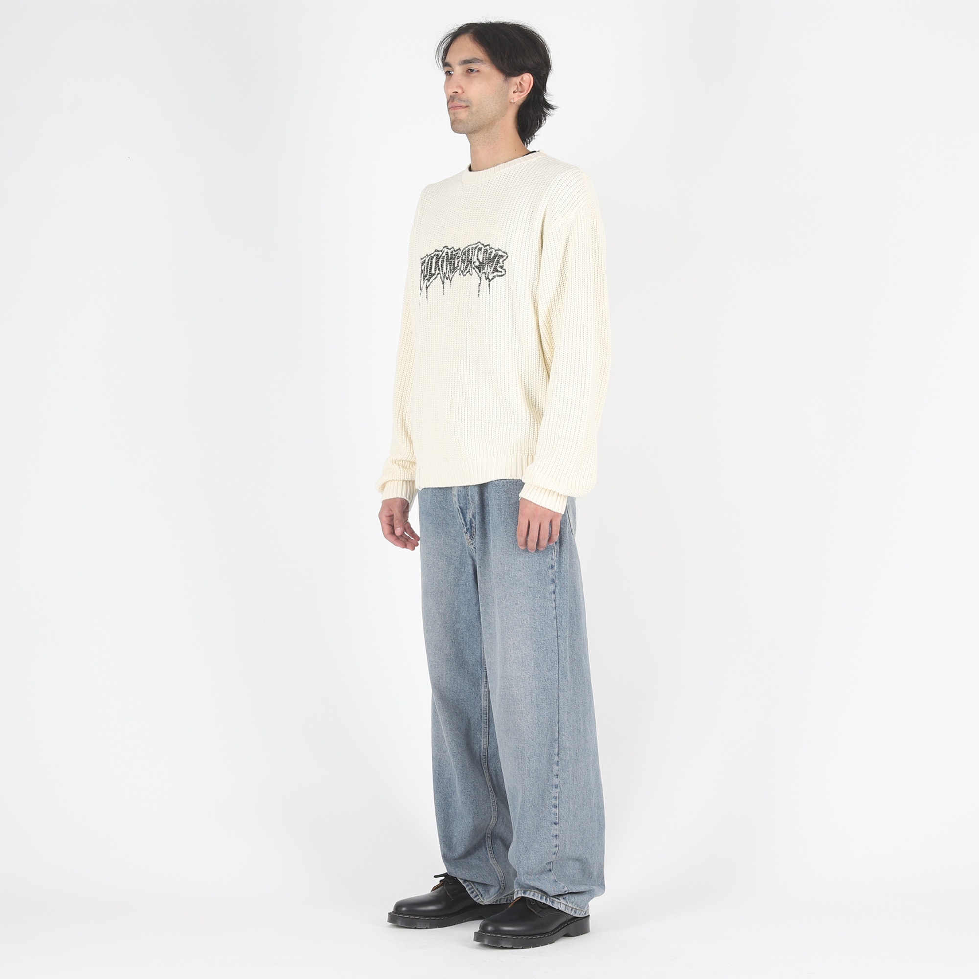 Drip Logo Sweater - Cream product photo