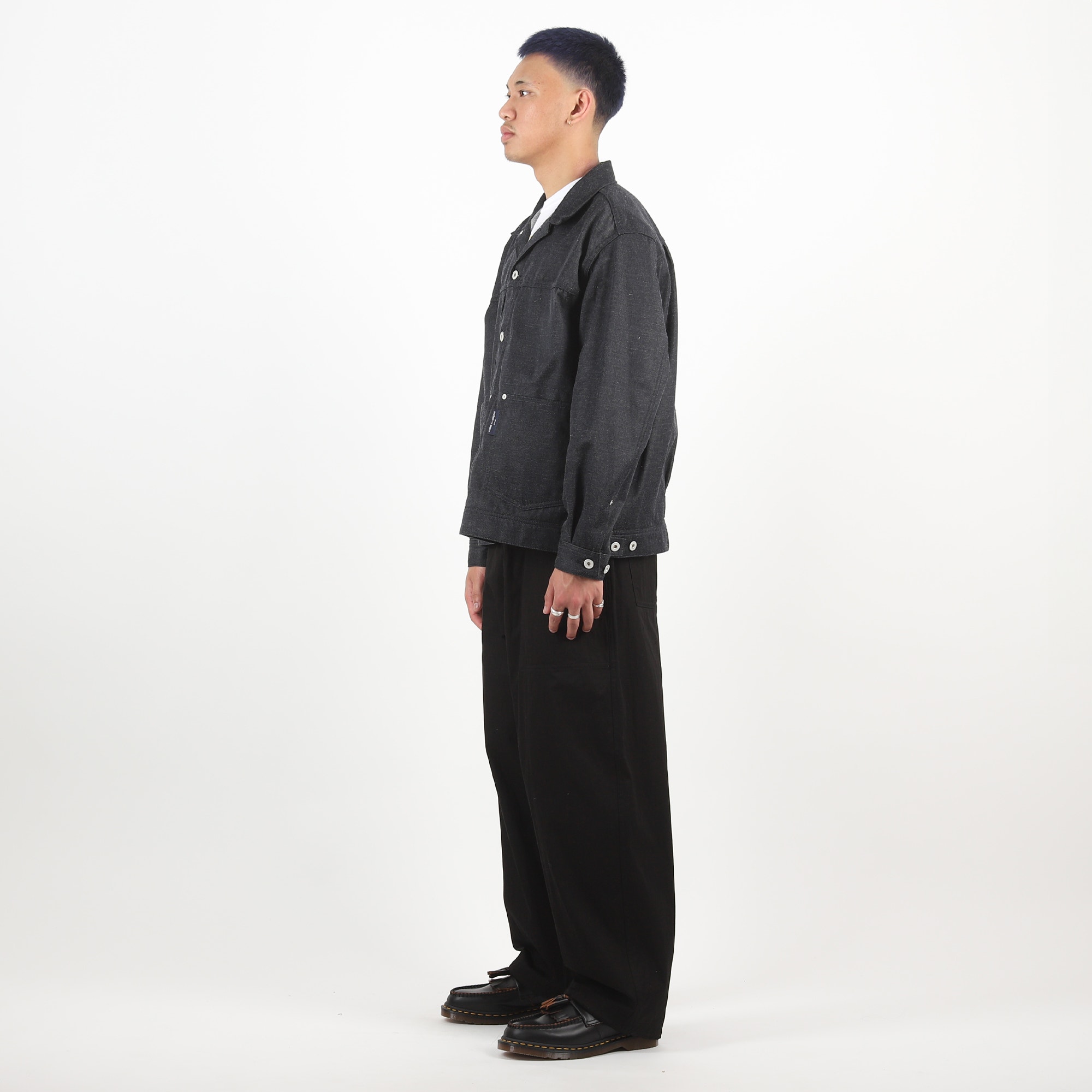 Cotton Polyester Denim Jacket - Navy product photo