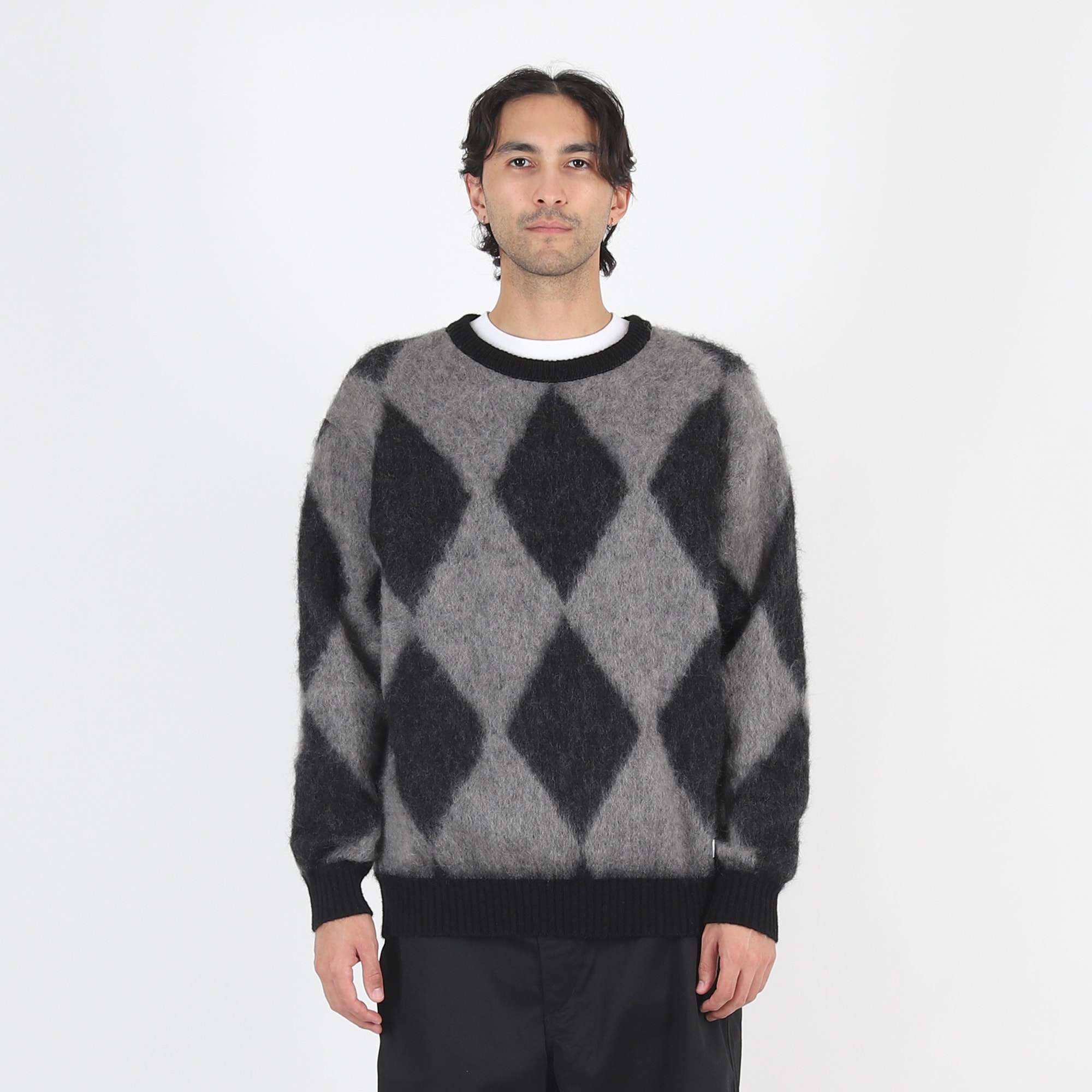 Diamond Mohair Sweater - Grey product photo