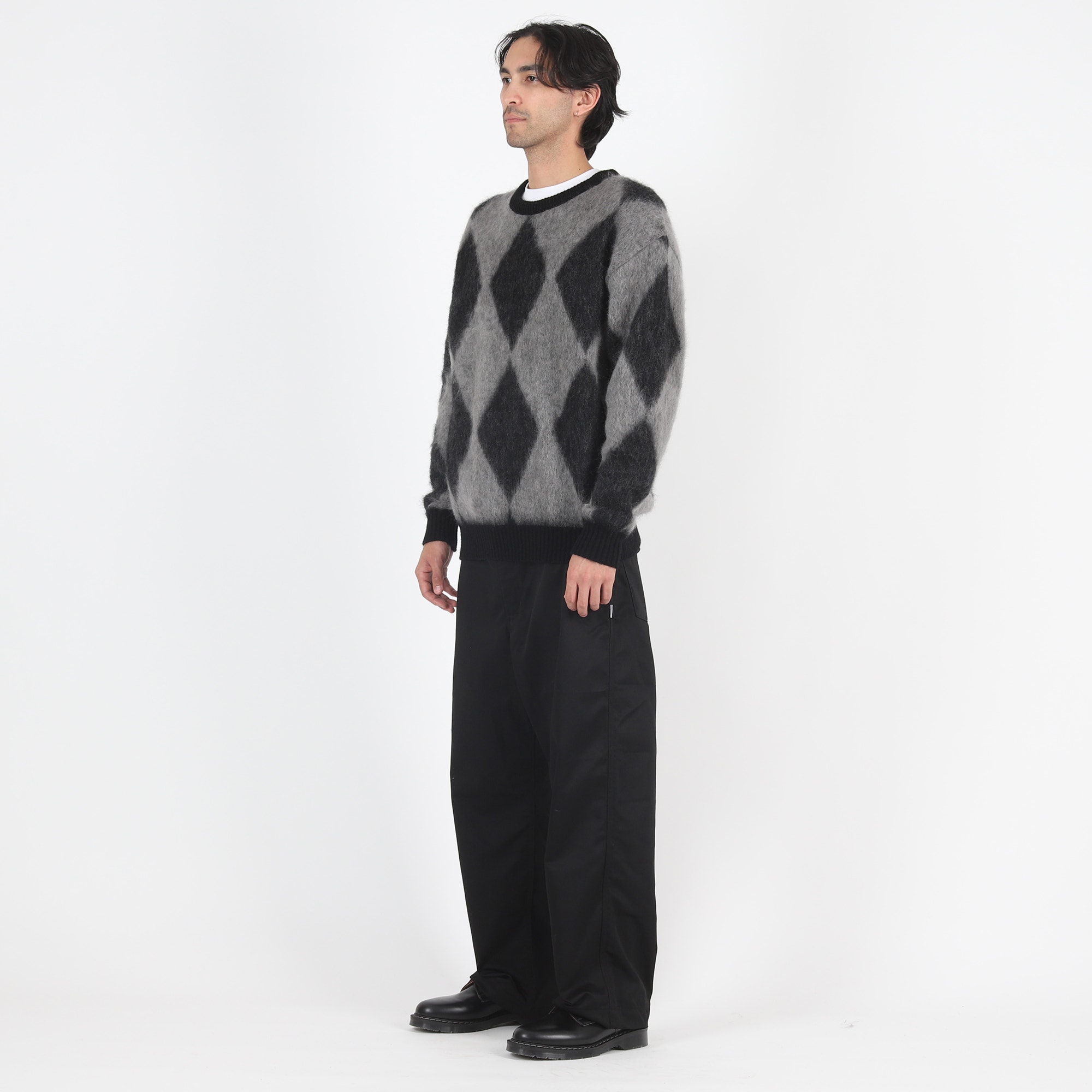 Diamond Mohair Sweater - Grey product photo