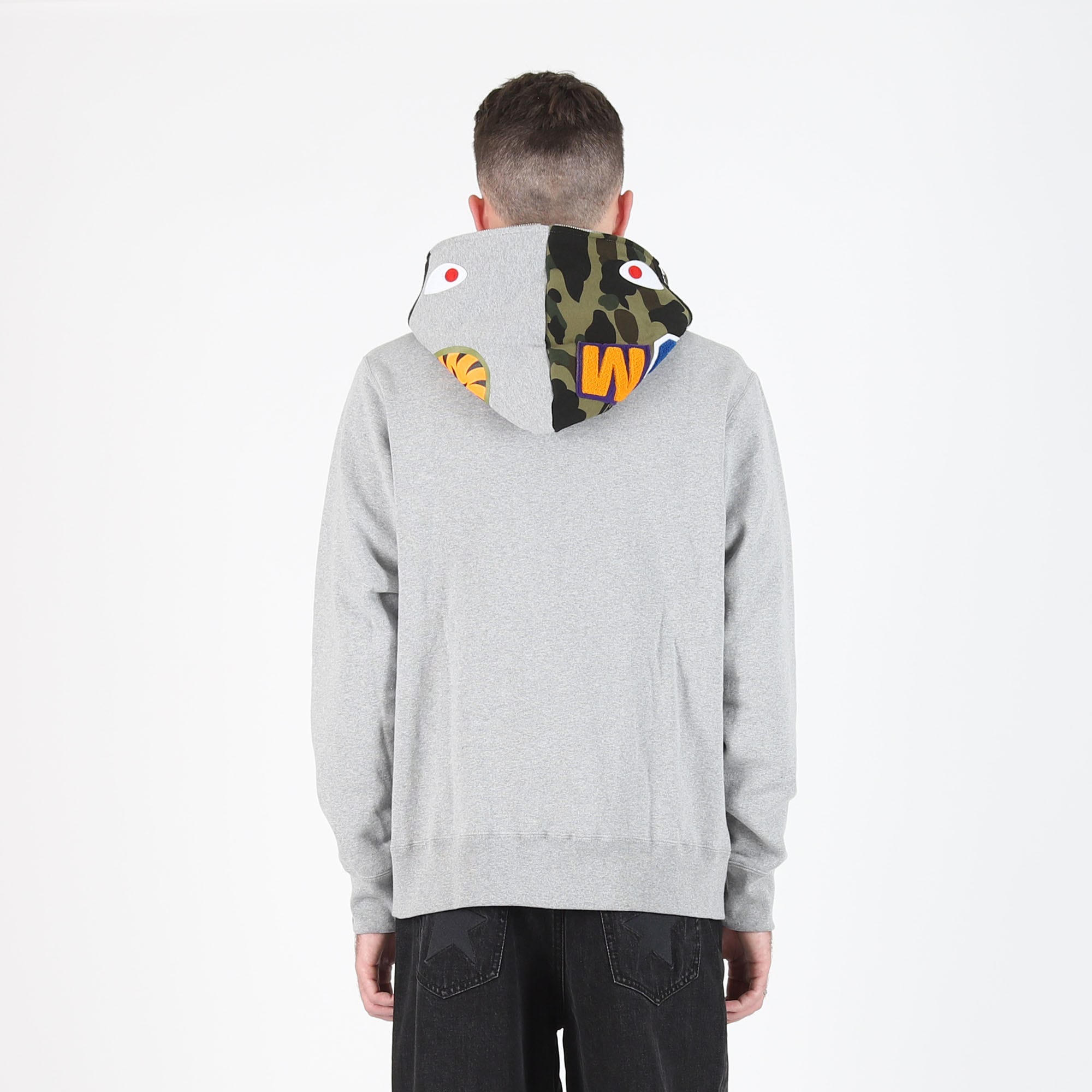 Shark Full Zip Hoodie Gray