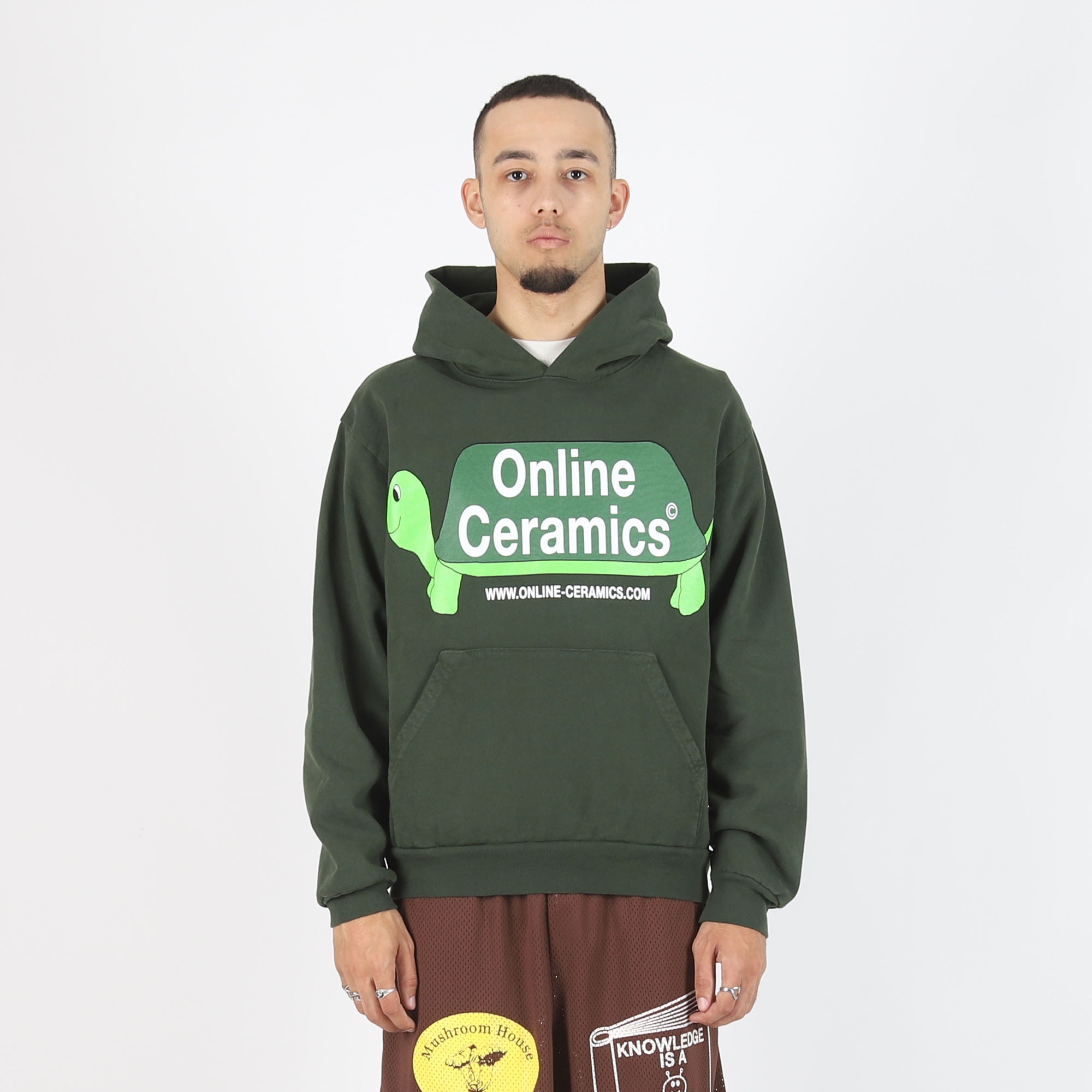 Long Turtle Logo Hoodie - Ivy product photo