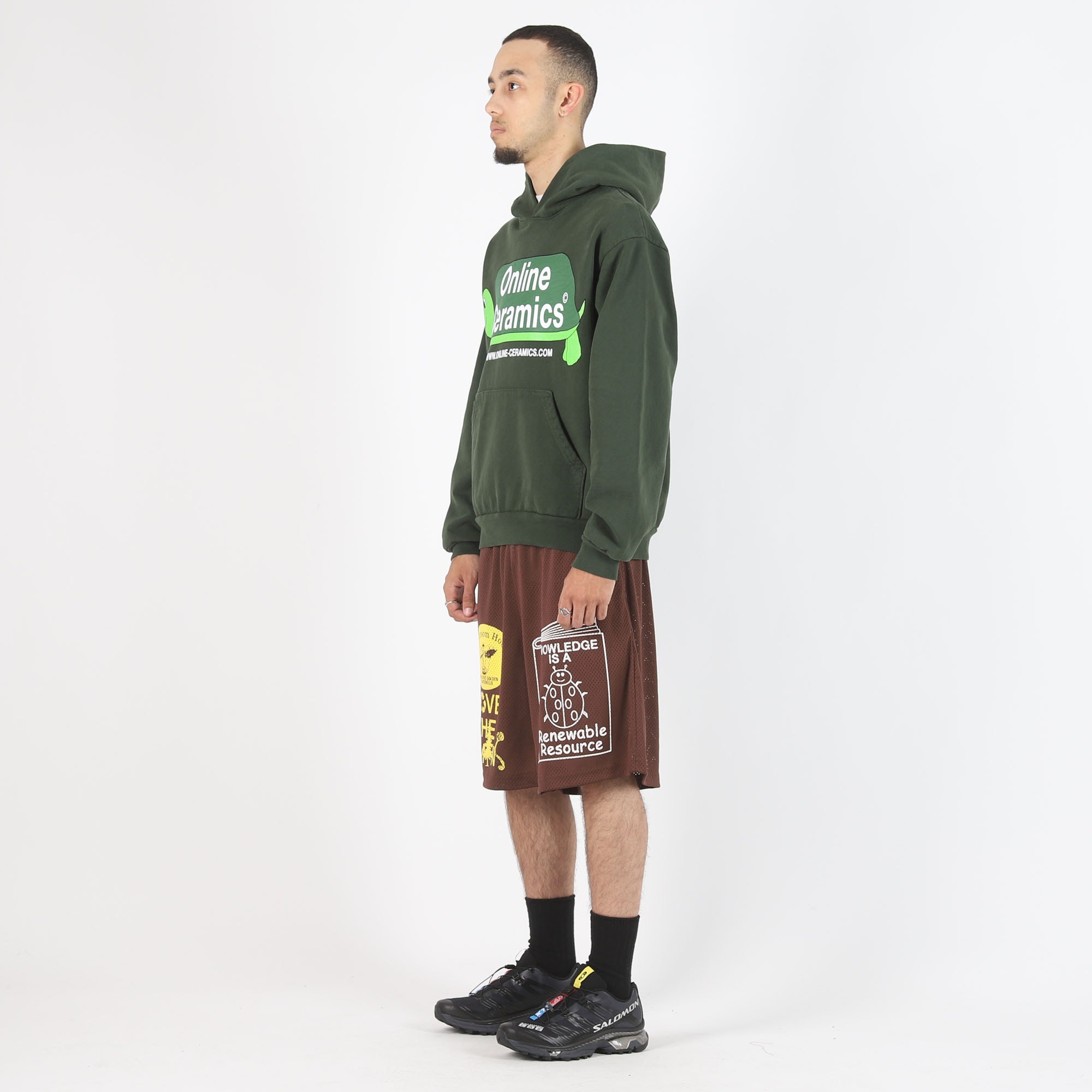 Long Turtle Logo Hoodie - Ivy product photo